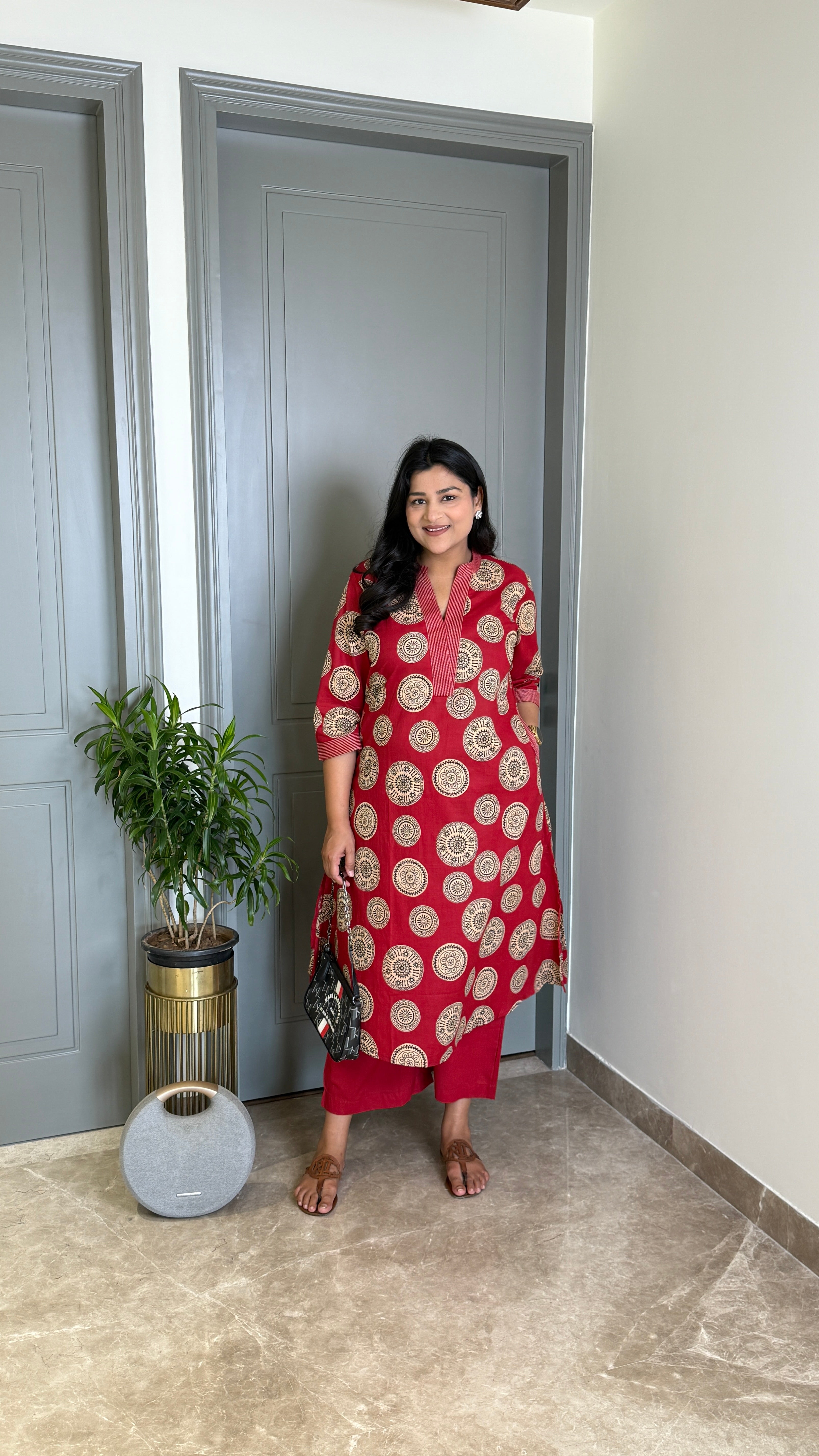 Bagh Red Kurta Pants