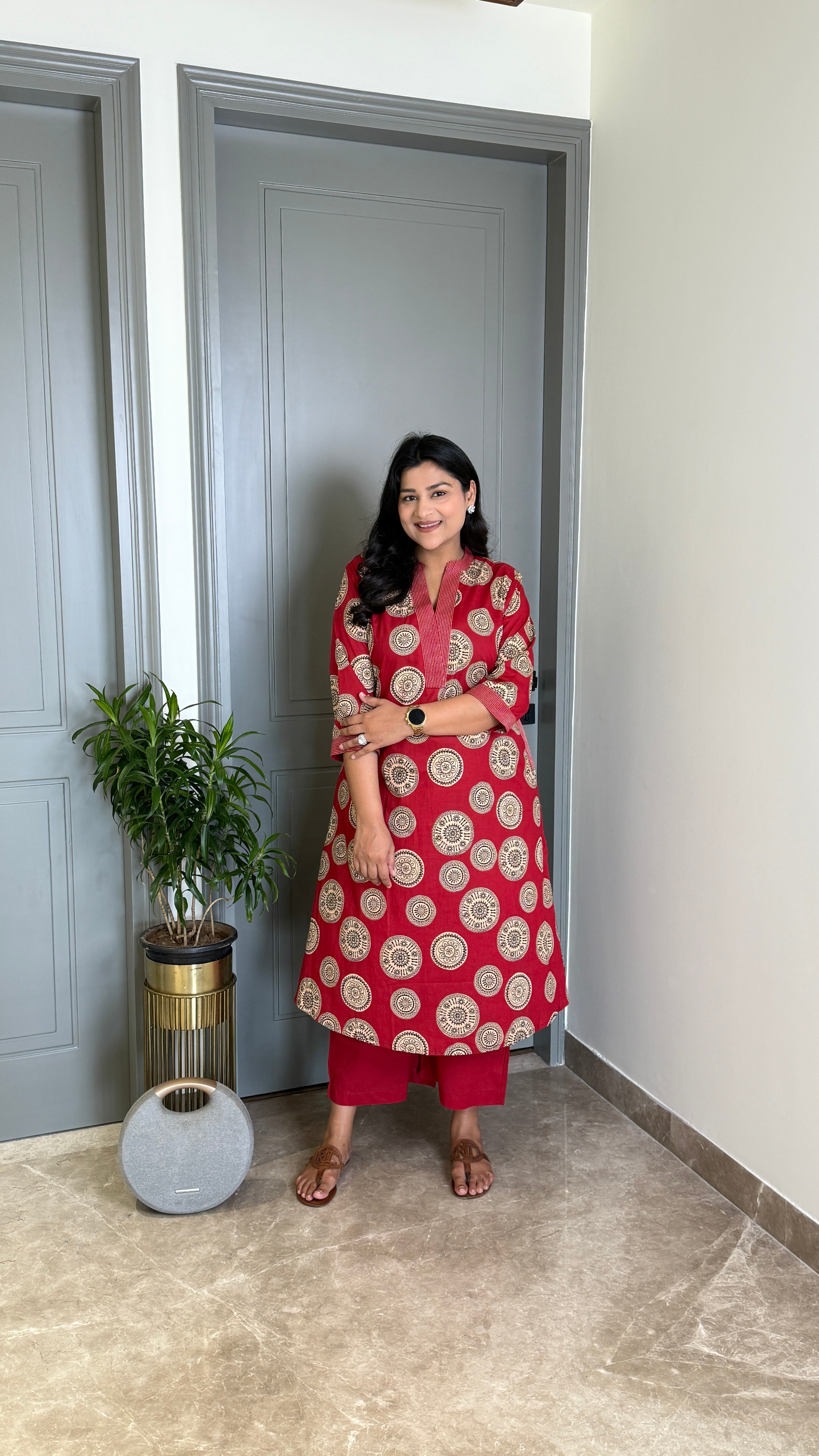 Bagh Red Kurta Pants