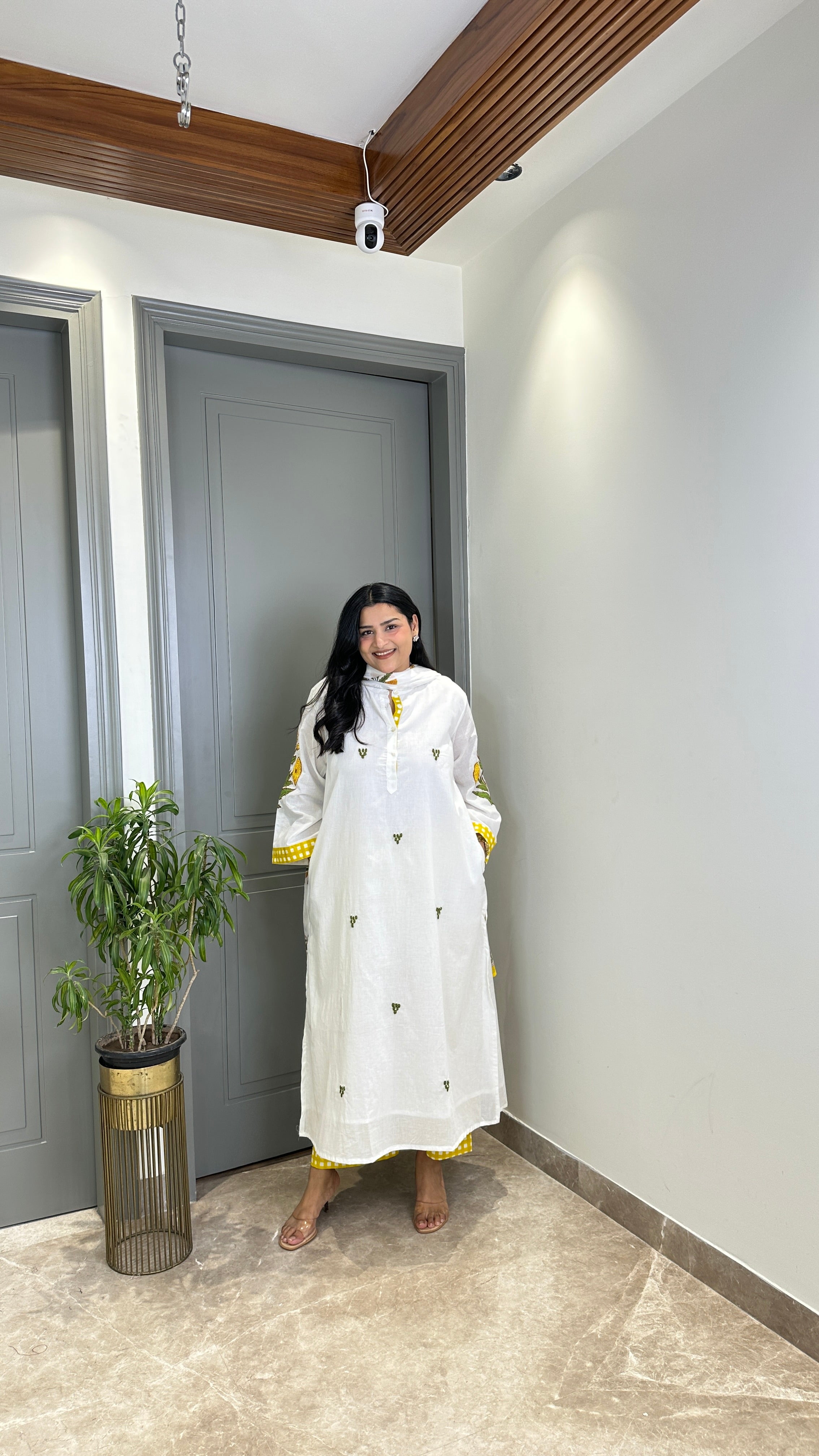 Yellow Jaipuri Boota Suit Set shrisa.in
