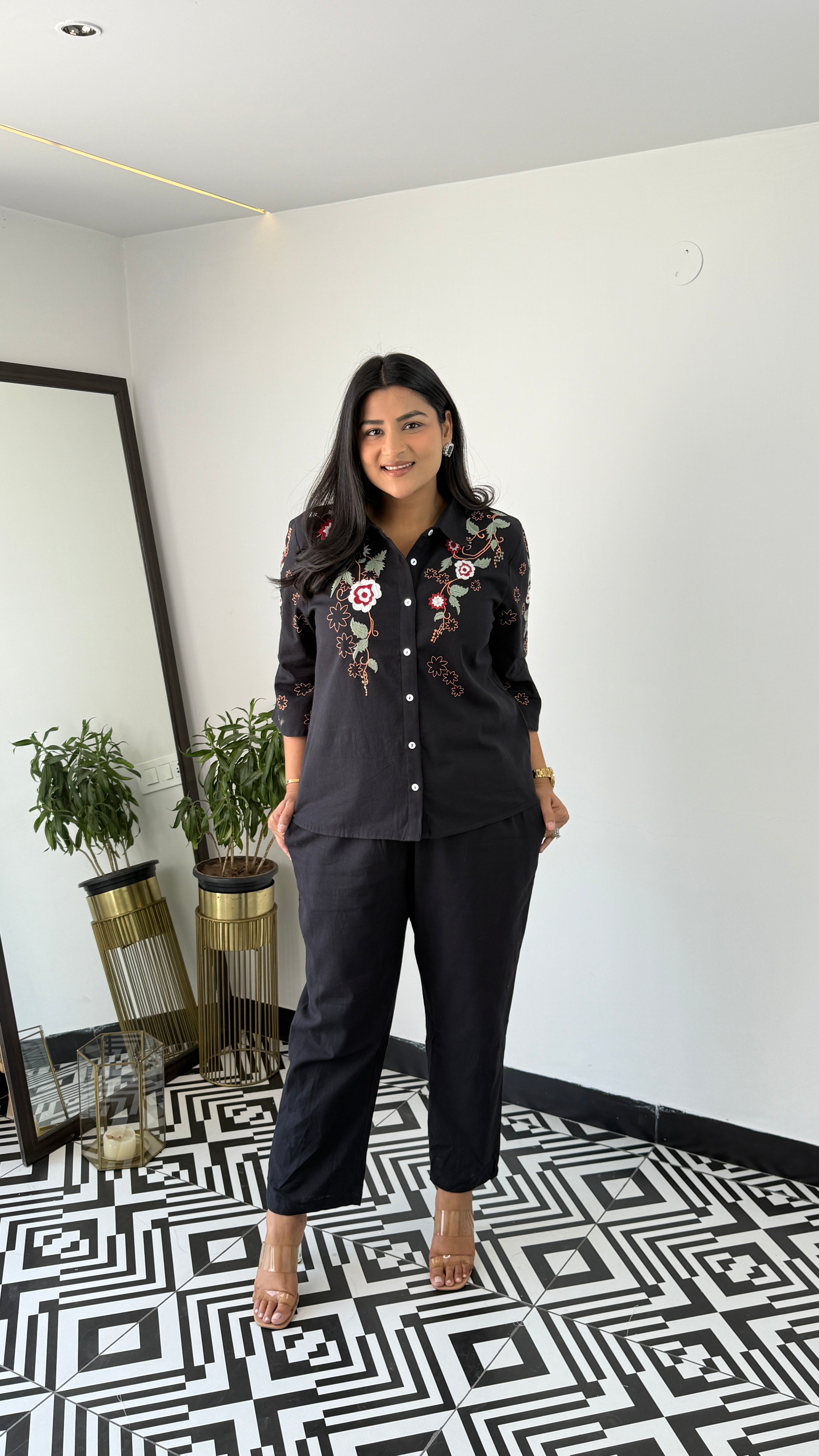 Molly Black Cord Set