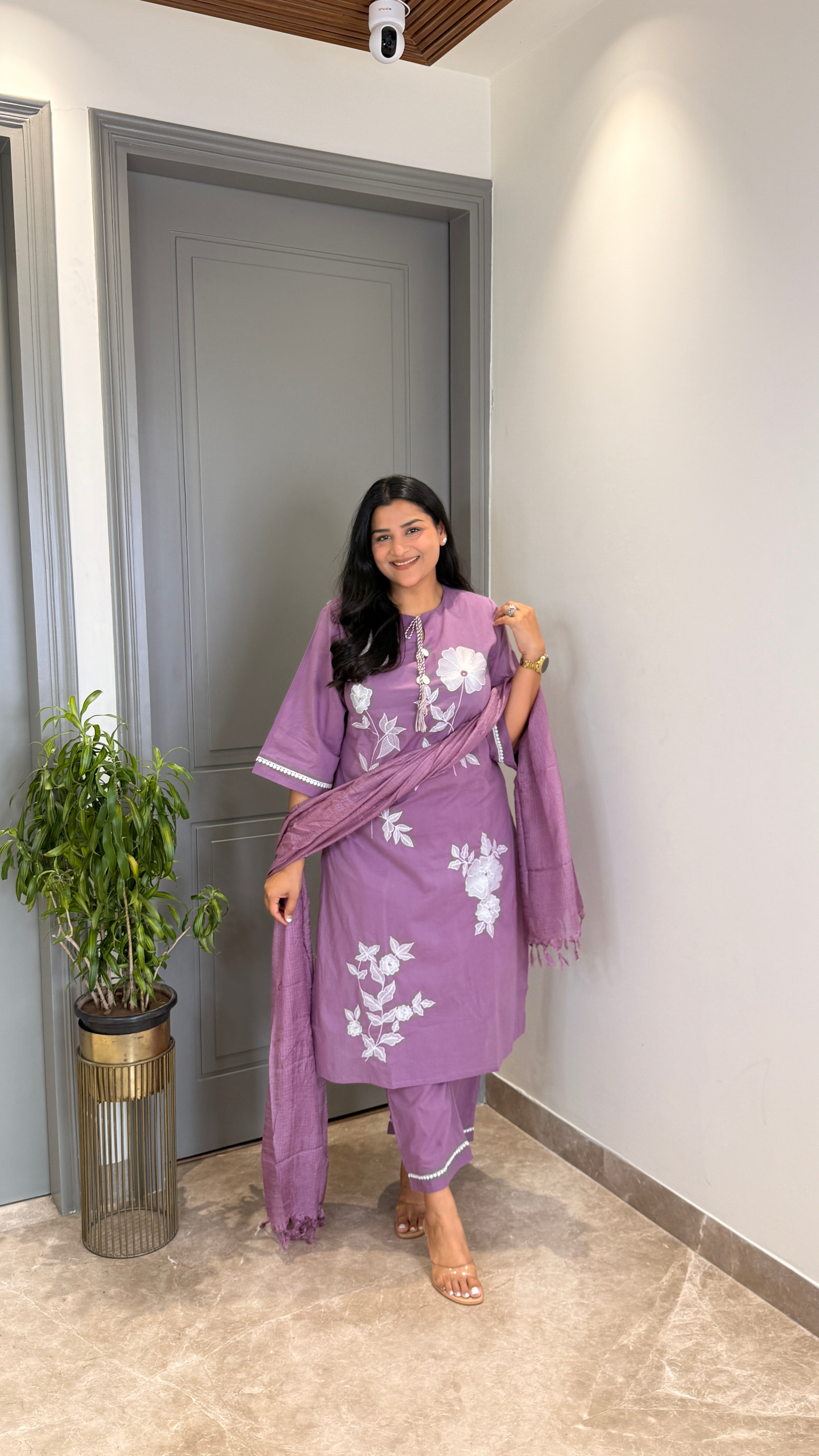 Aanya Lilac Suit Set shrisa.in