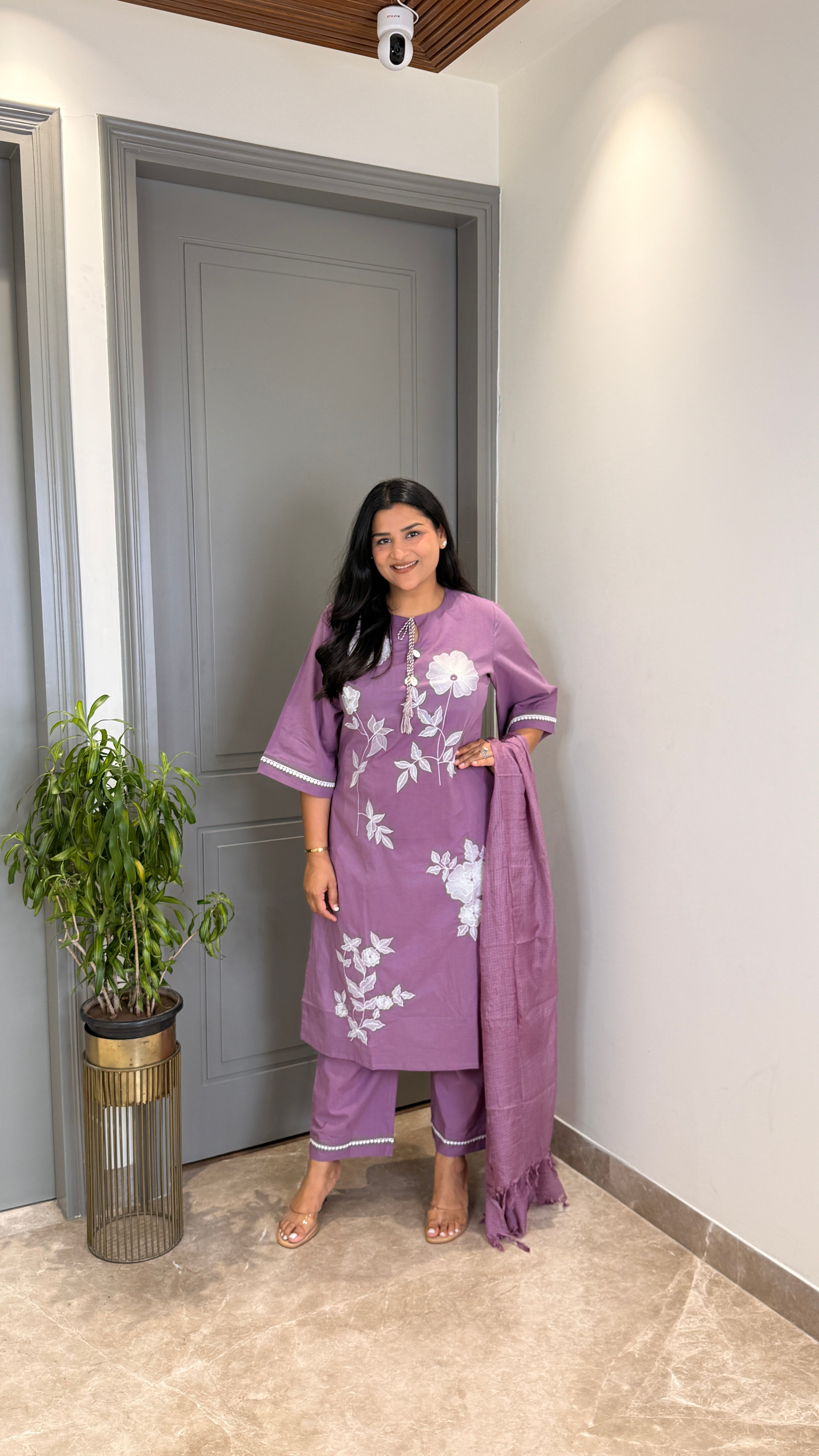 Aanya Lilac Suit Set shrisa.in