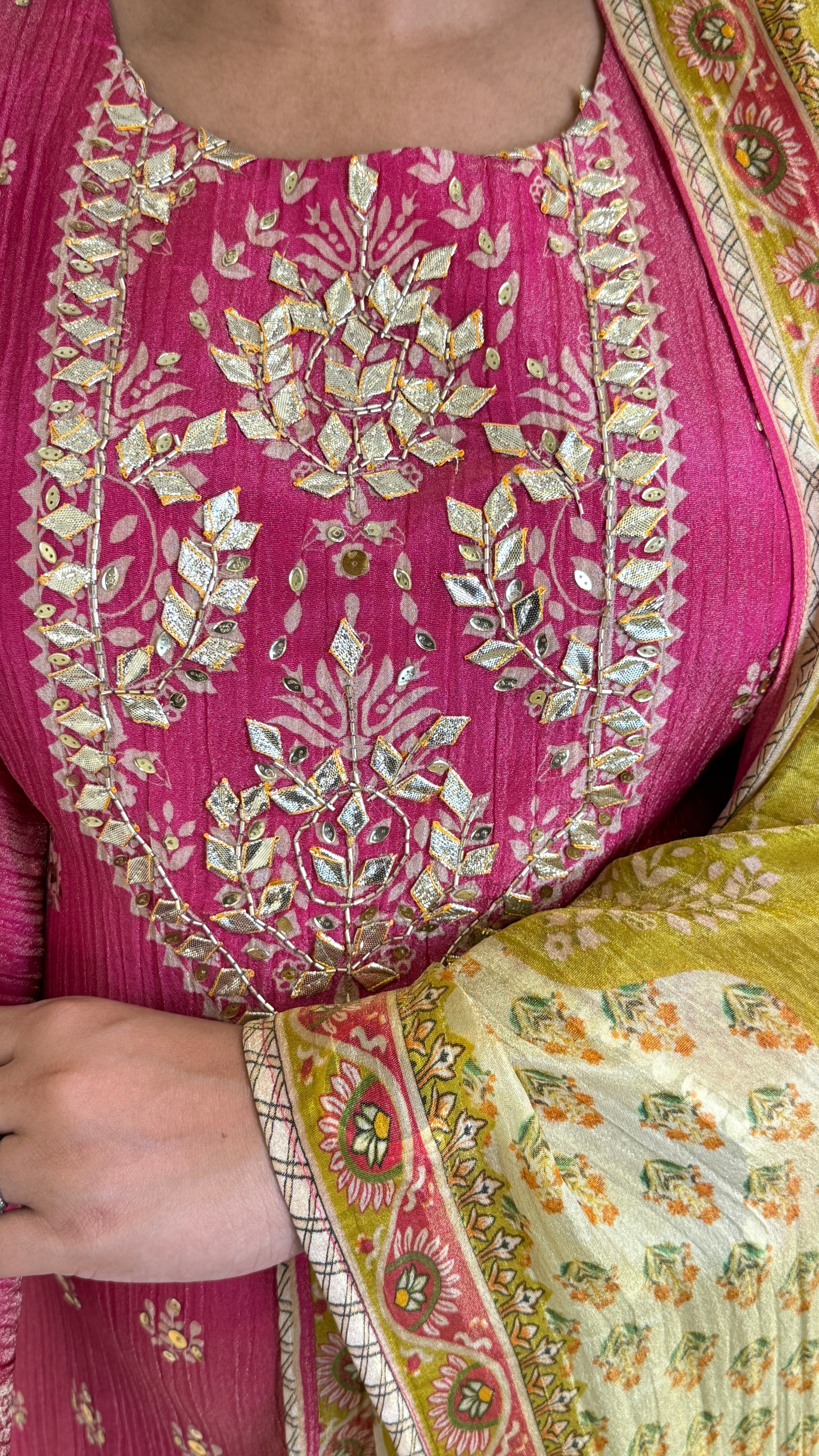 Pink Tissue Suit Set