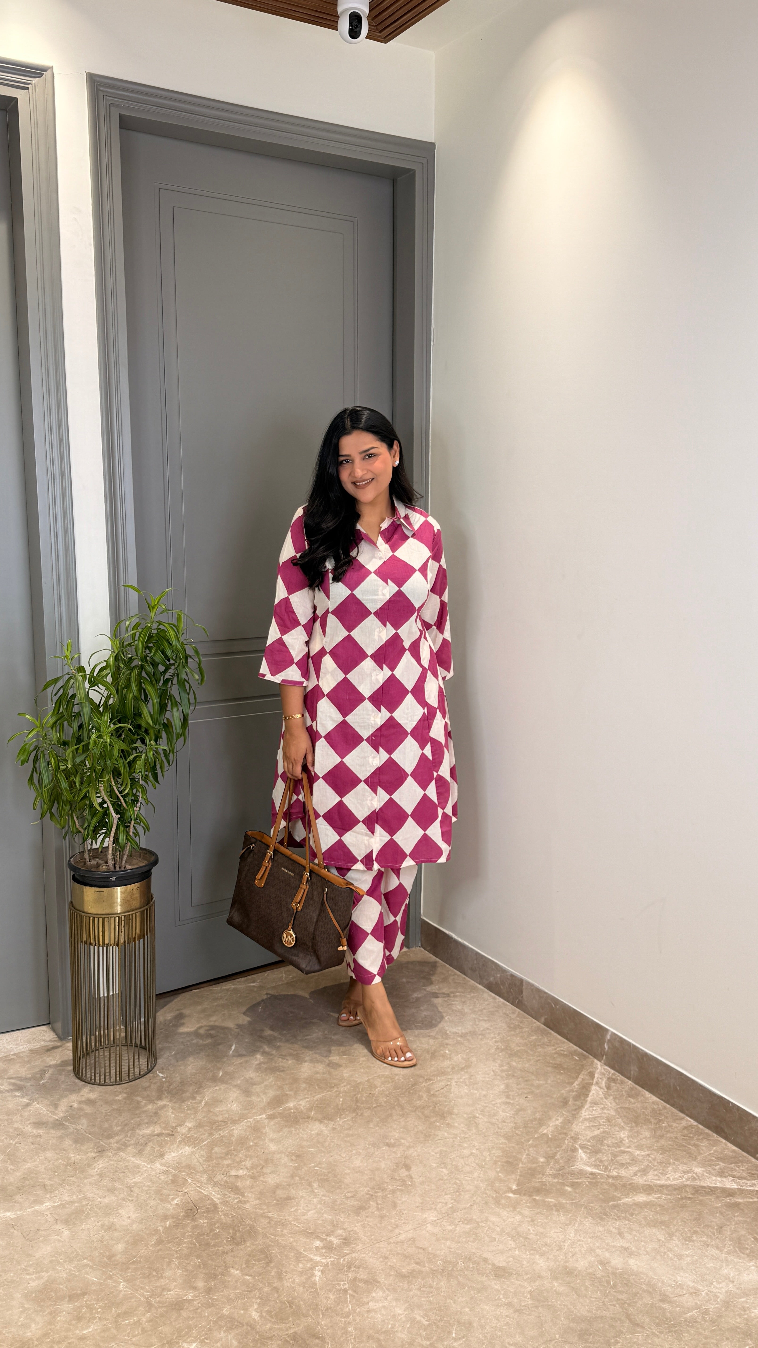 Wine Square Cotton Cord Set shrisa.in
