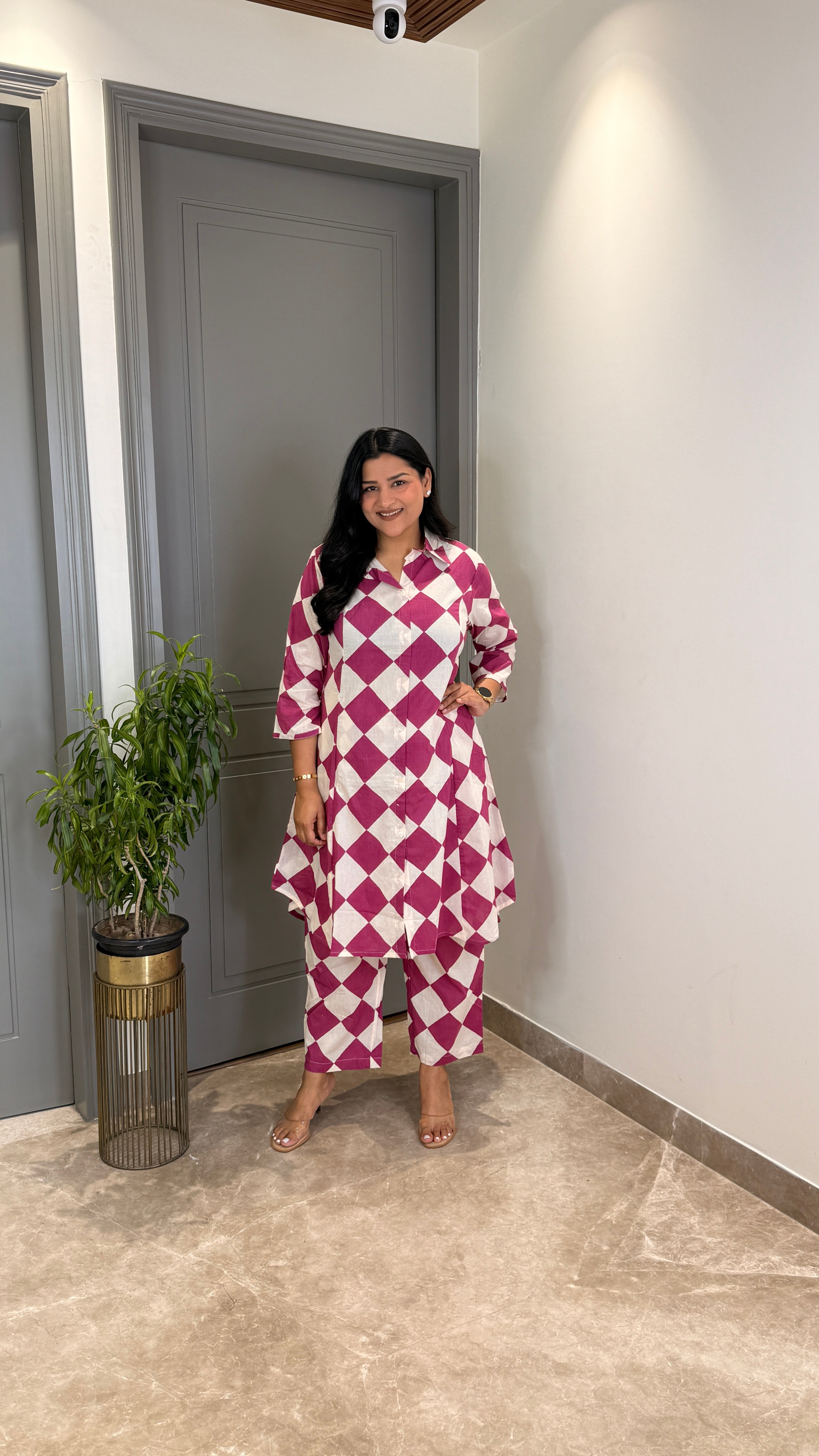 Wine Square Cotton Cord Set shrisa.in