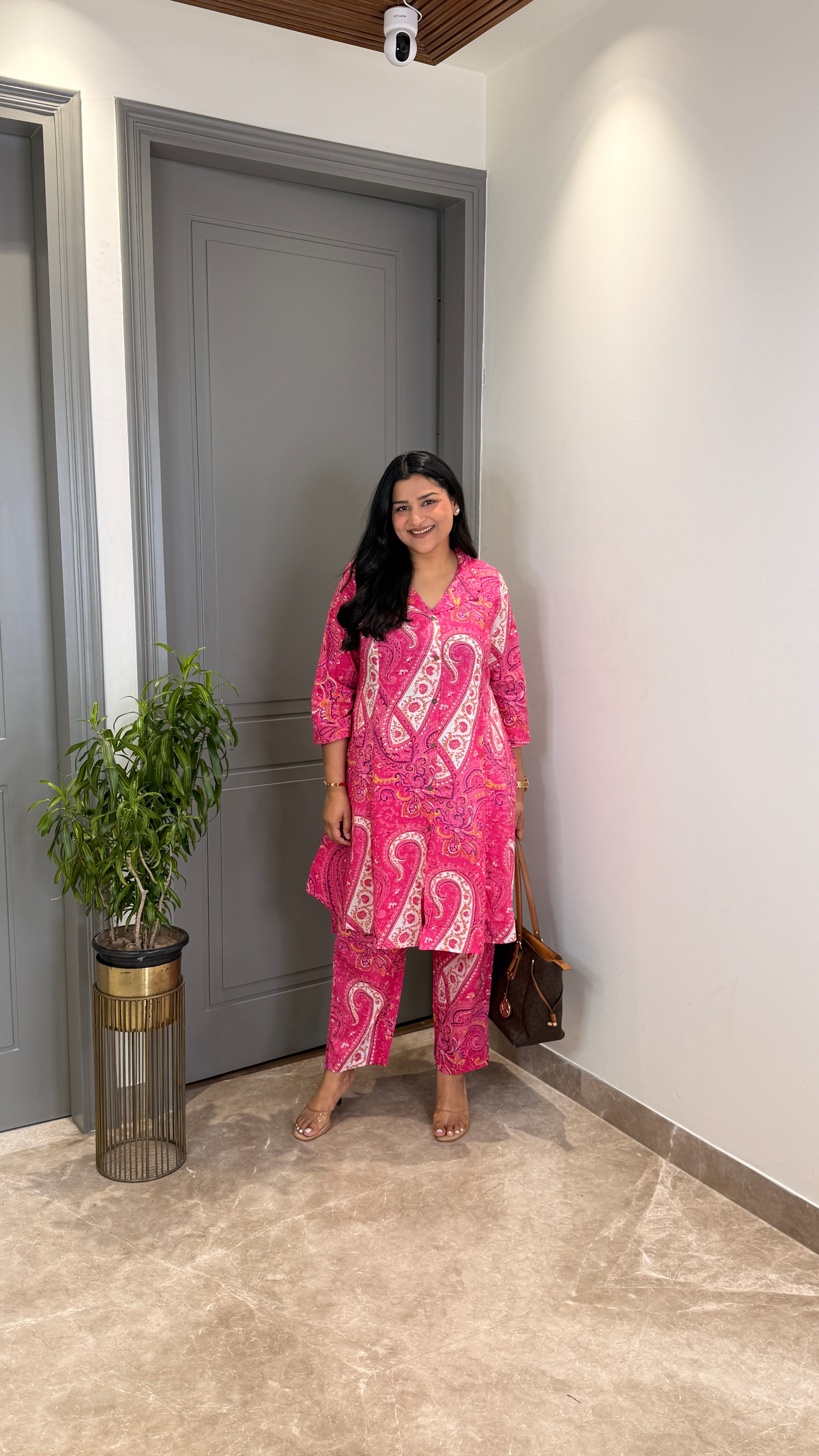 Turkish Pink Cotton Cord Set shrisa.in