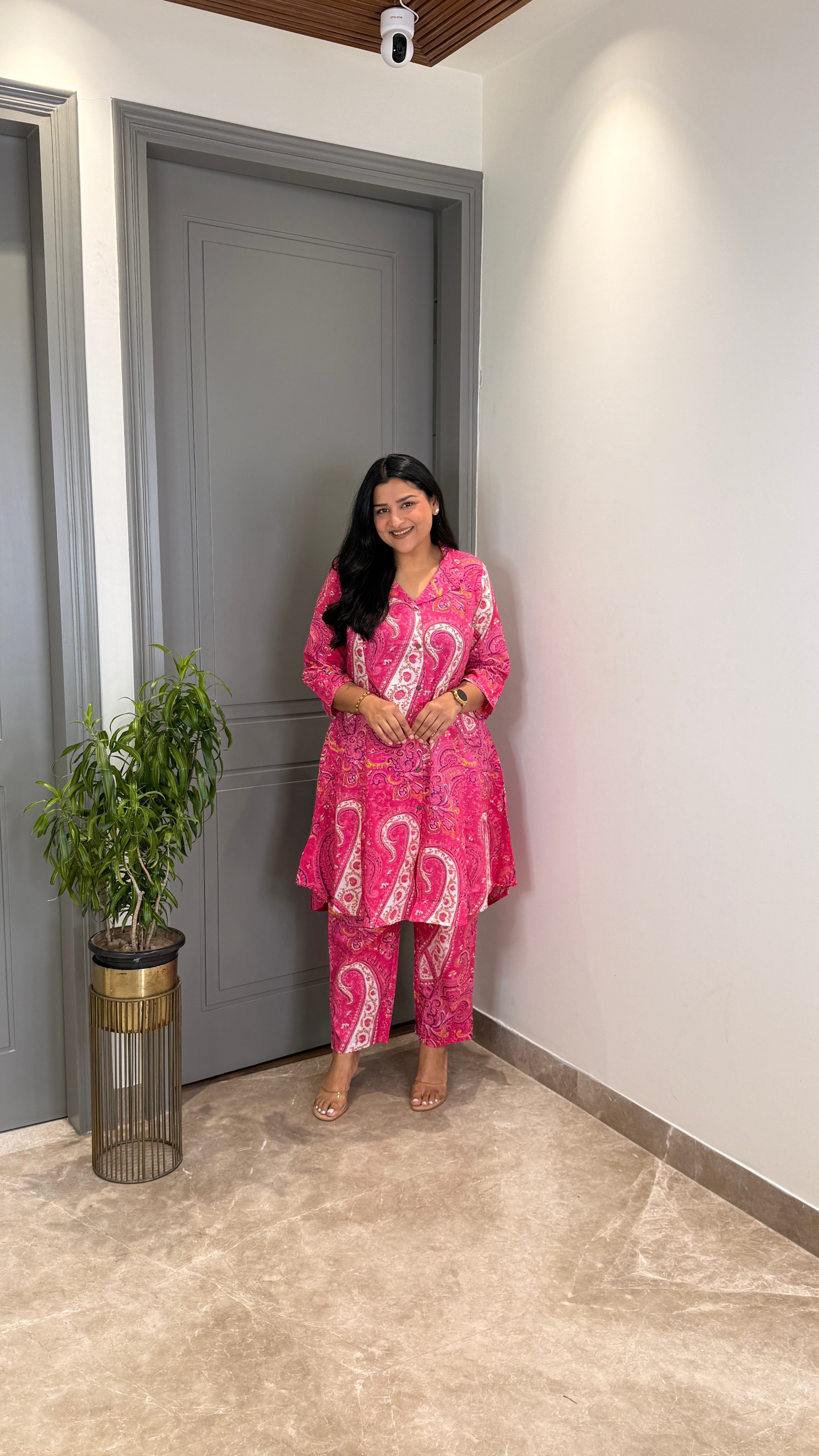 Turkish Pink Cotton Cord Set shrisa.in