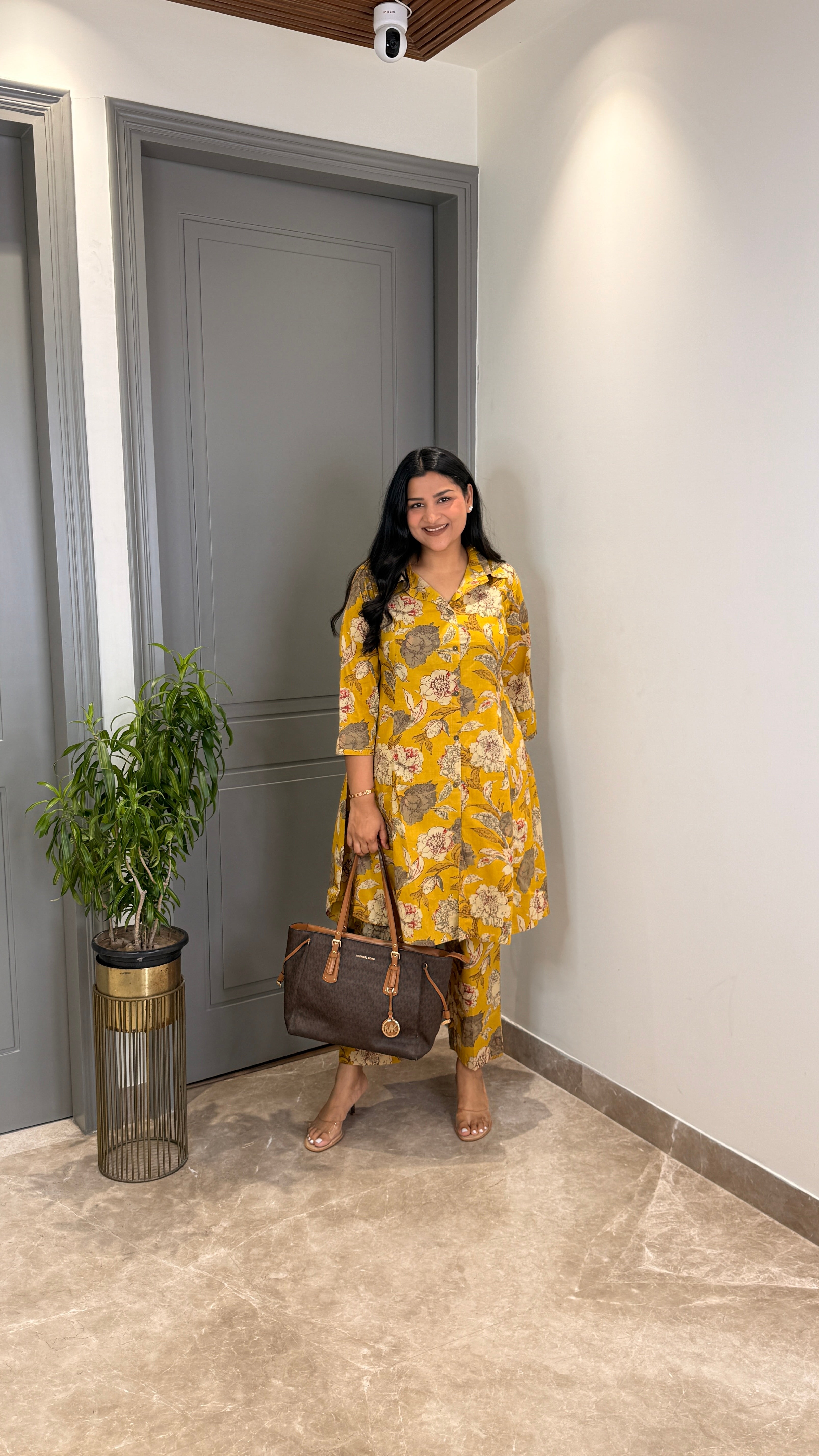 Yellow Marigold Cotton Cord Set shrisa.in