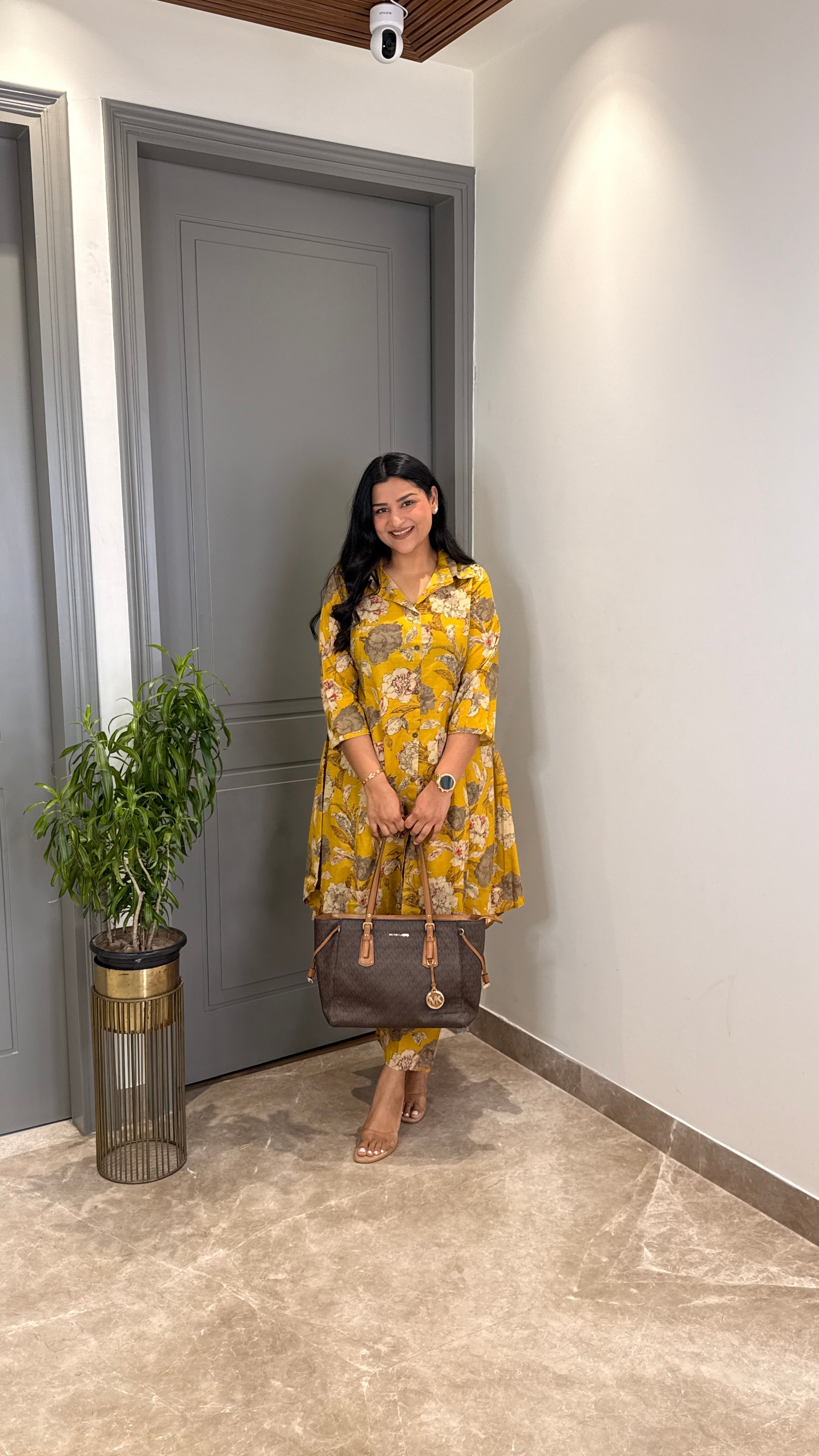 Yellow Marigold Cotton Cord Set shrisa.in