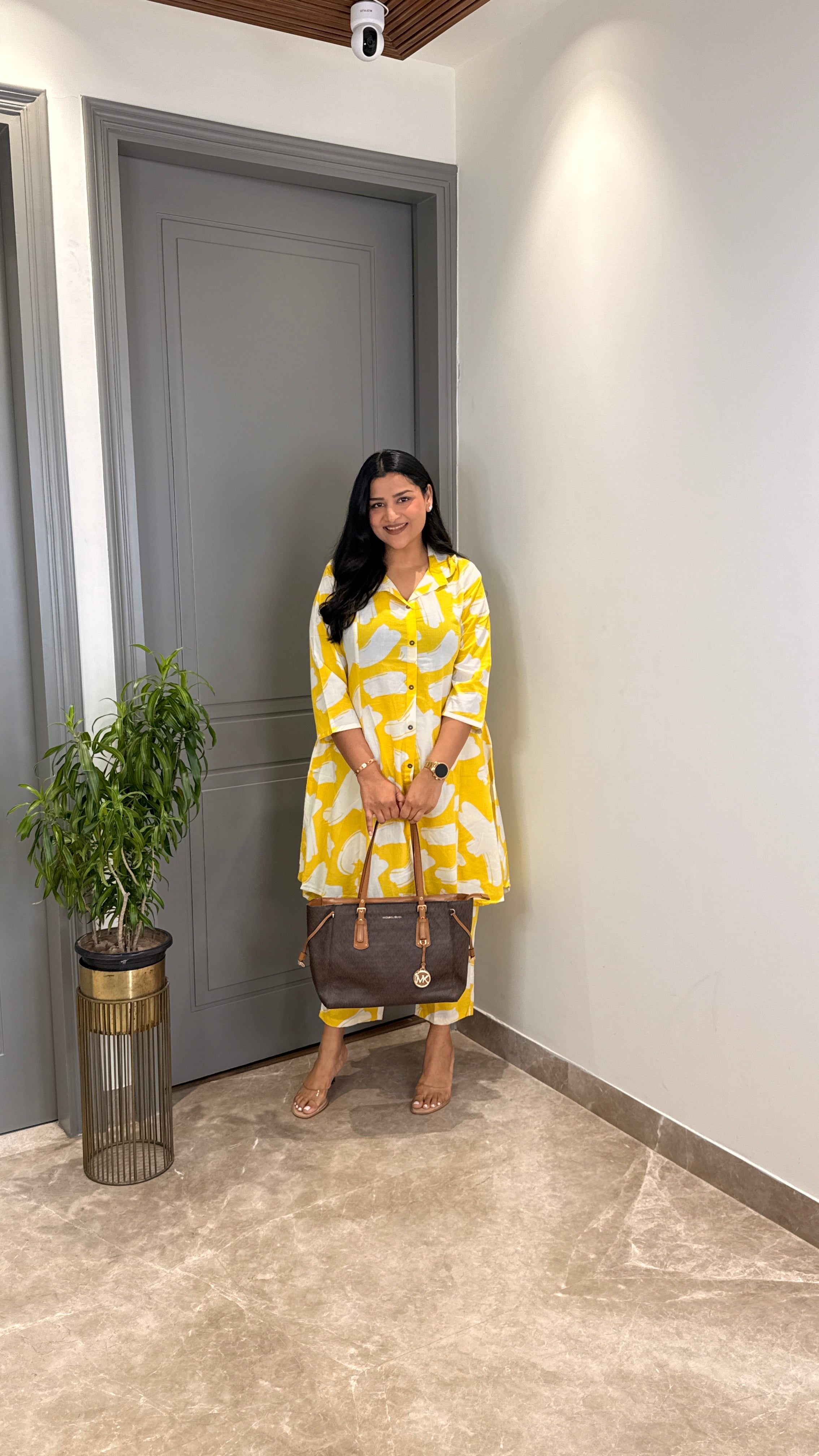 Yellow Zebra Cotton Cord Set shrisa.in