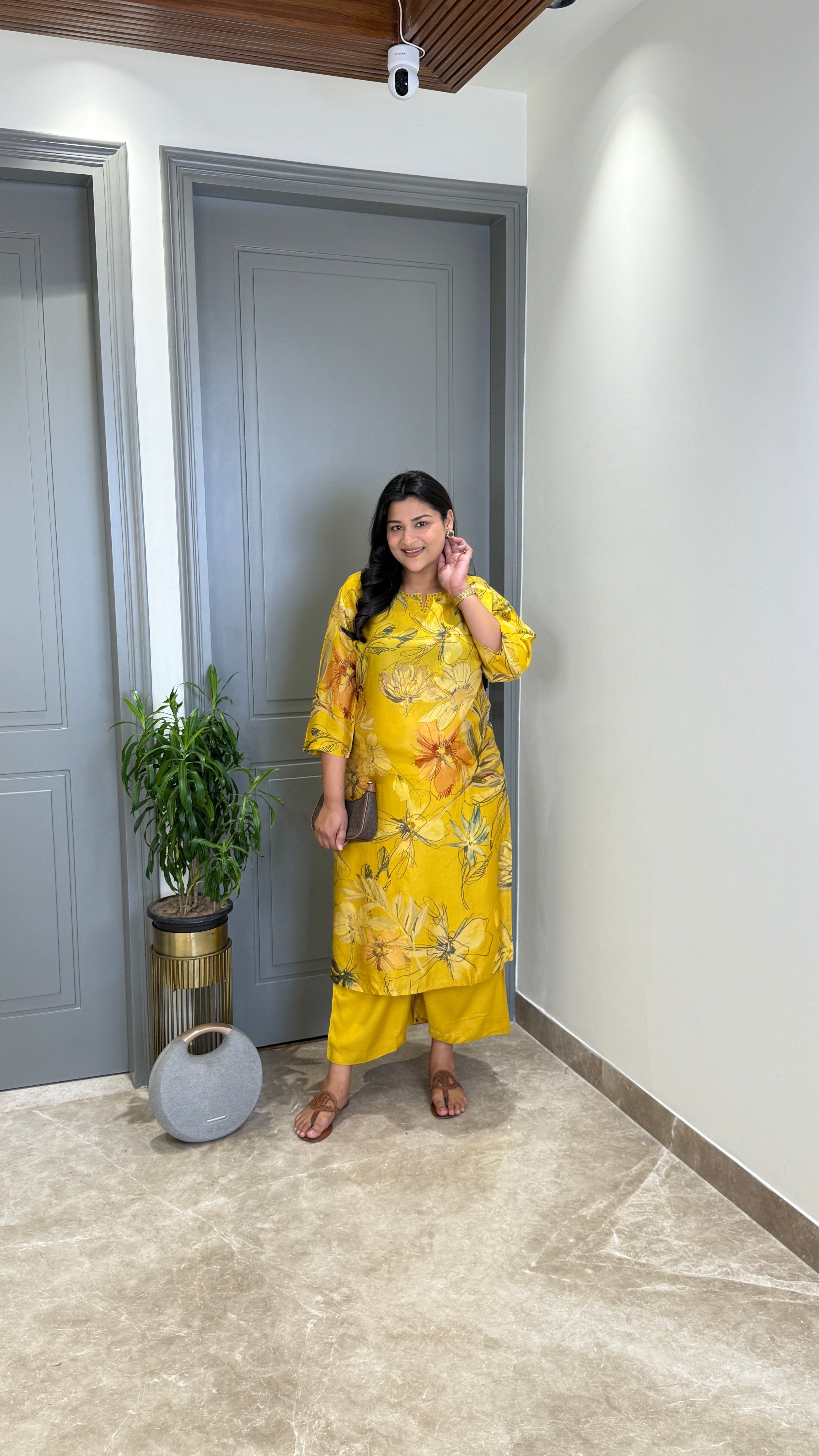 ⁠Siya Yellow Kurta Pants