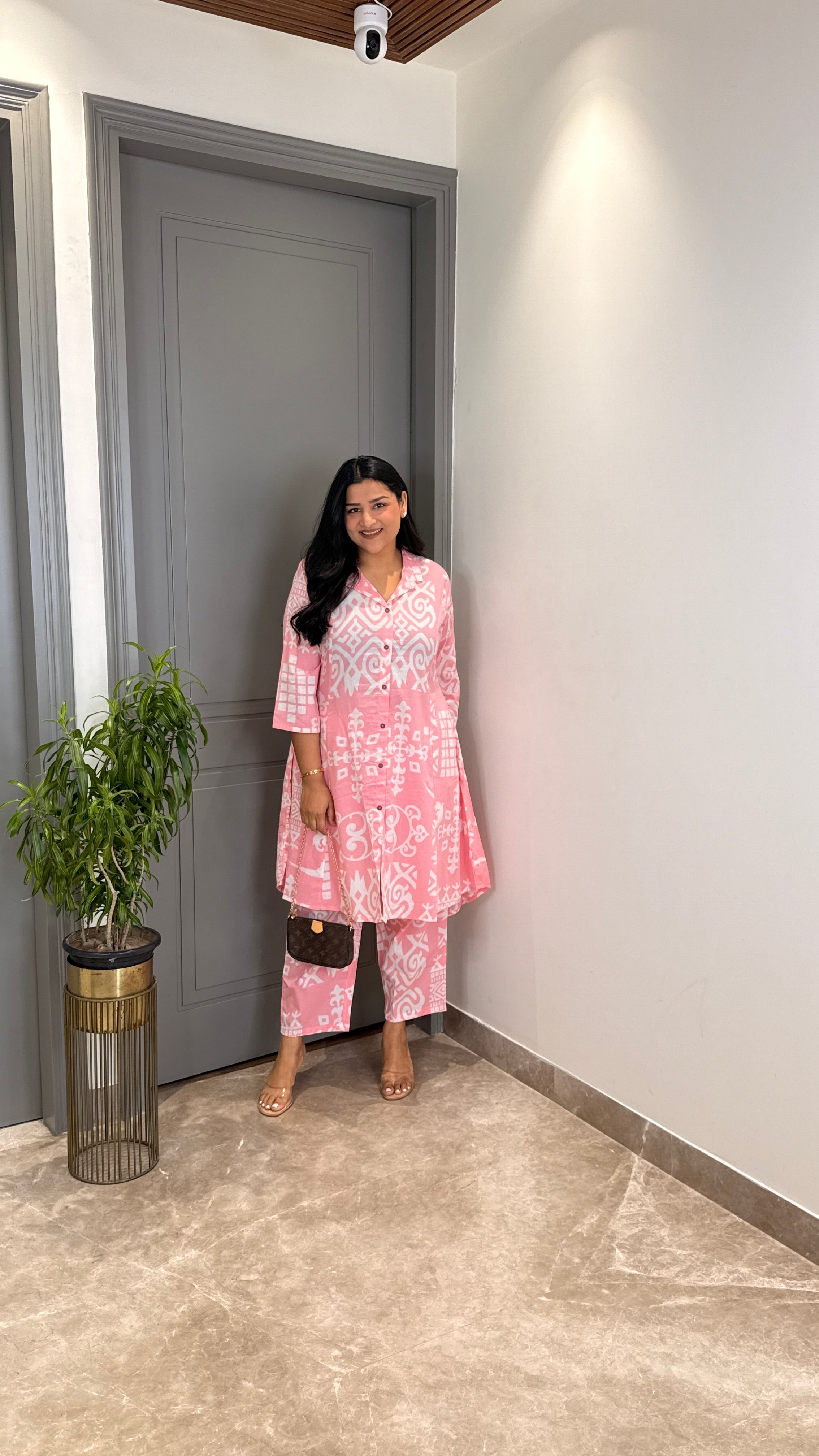Pink Vintage Cotton Cord Set  shrisa.in