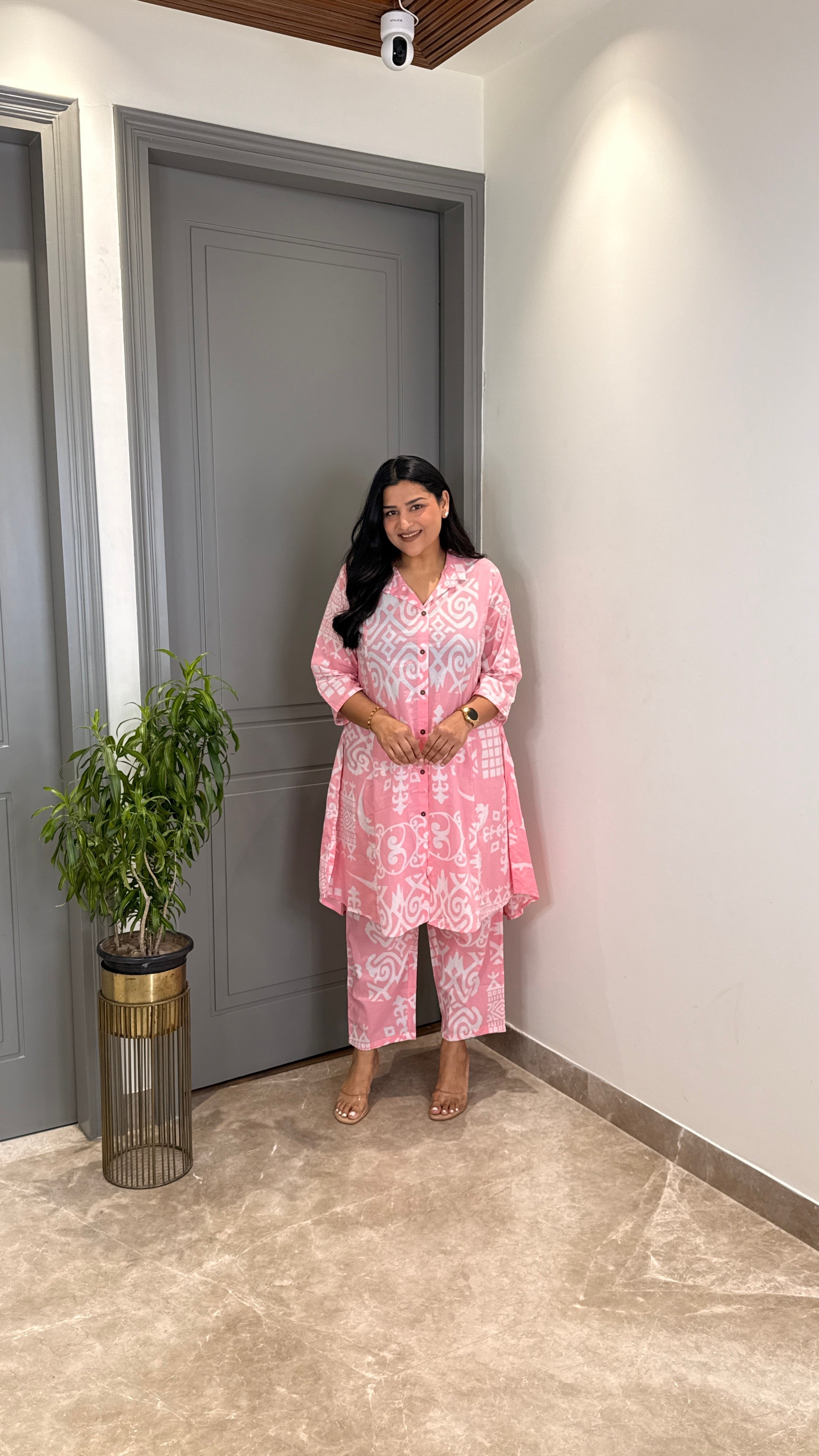 Pink Vintage Cotton Cord Set  shrisa.in
