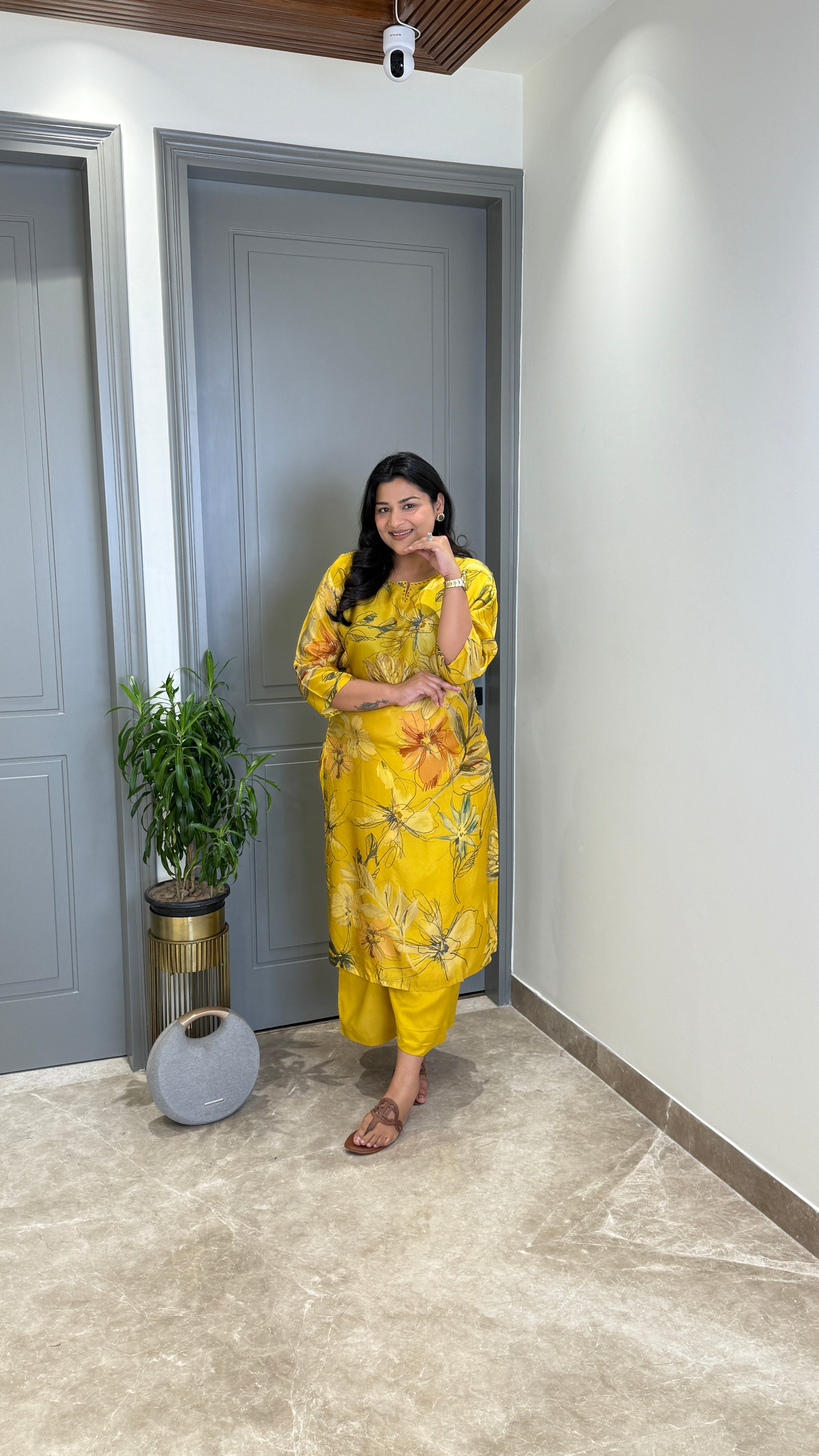 ⁠Siya Yellow Kurta Pants