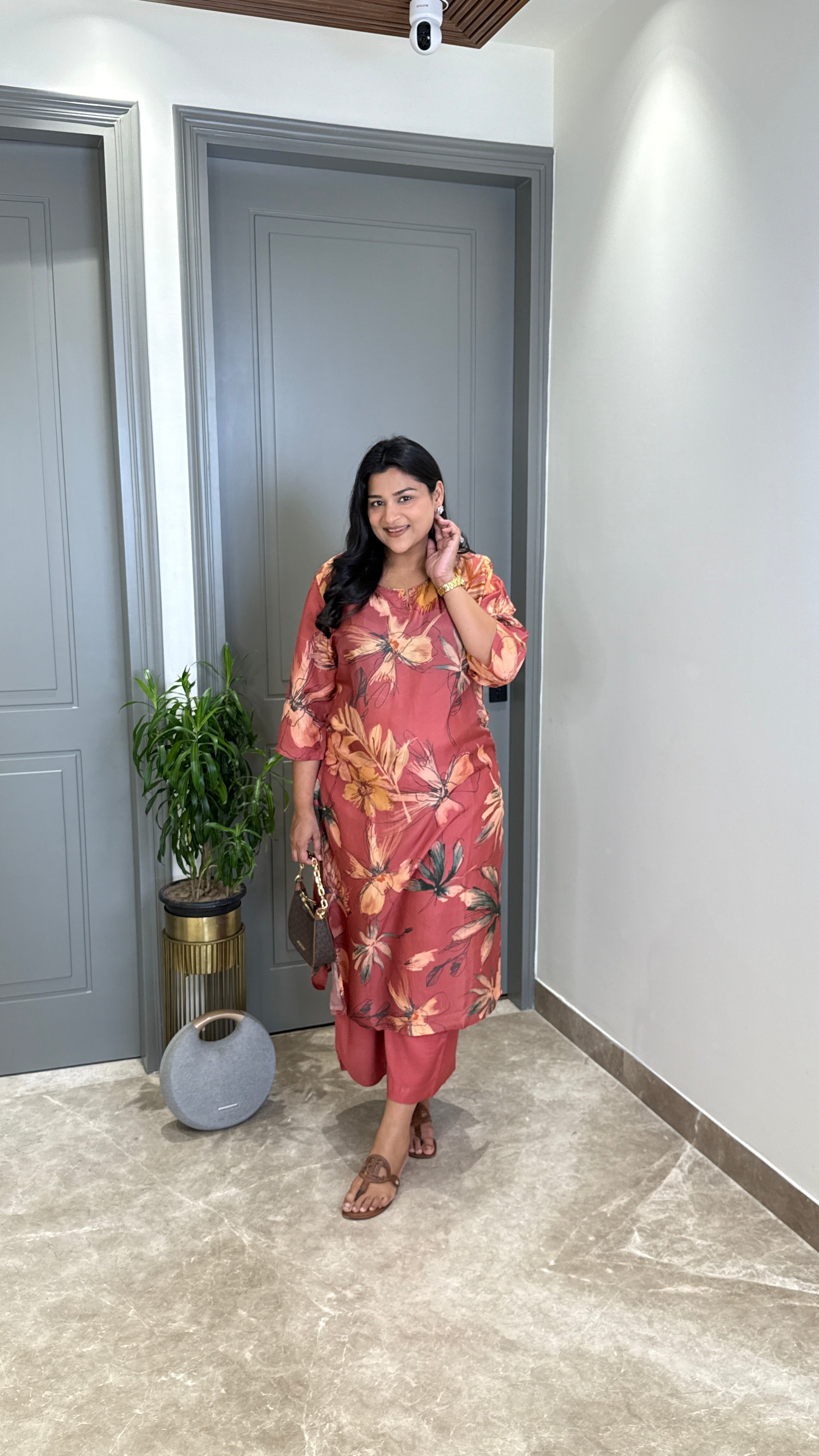 Siya Peach Kurta Pants