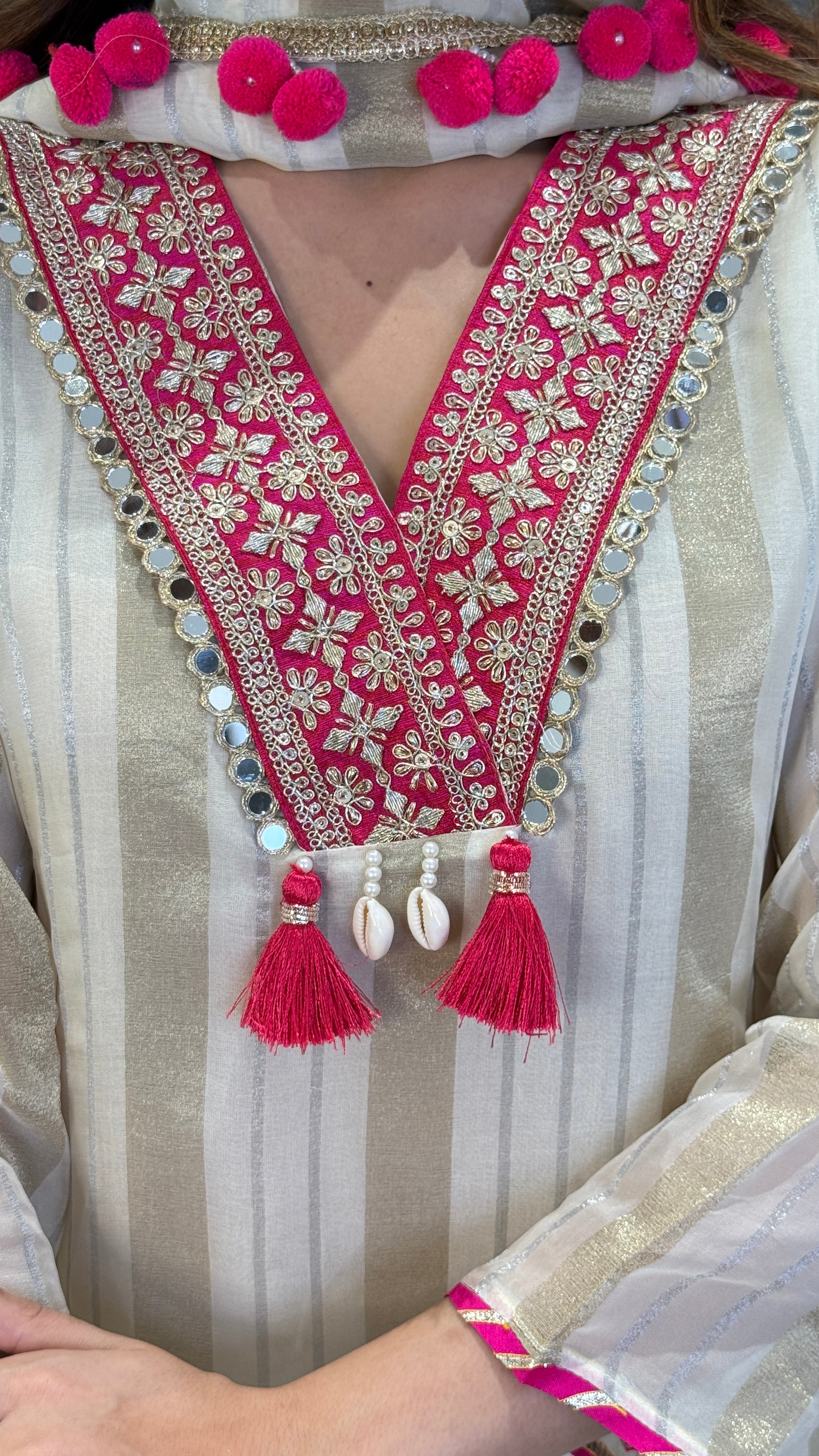 Pom Pom Ivory Suit Set