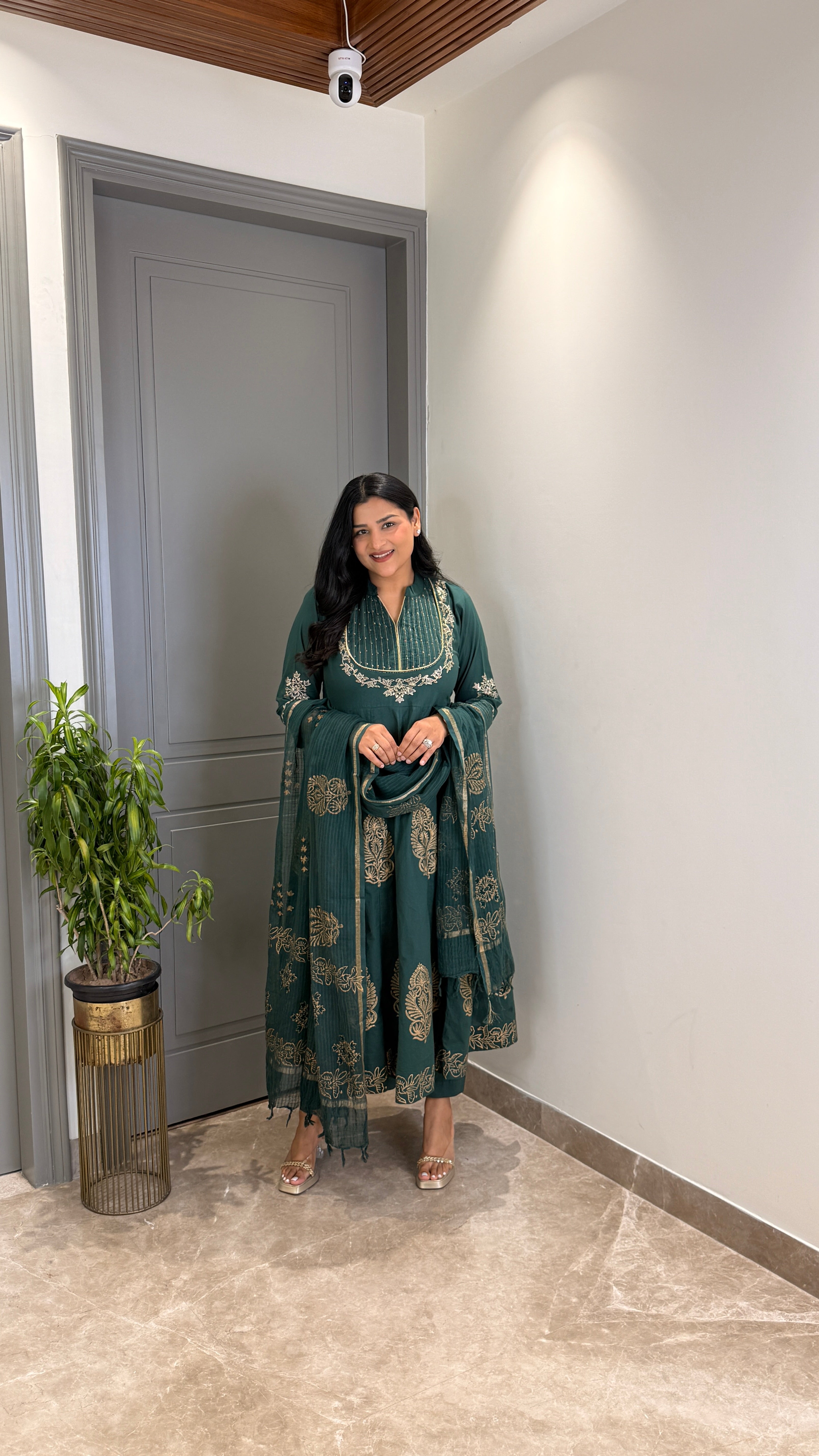 Raama Green Pittan Anarkali shrisa.in