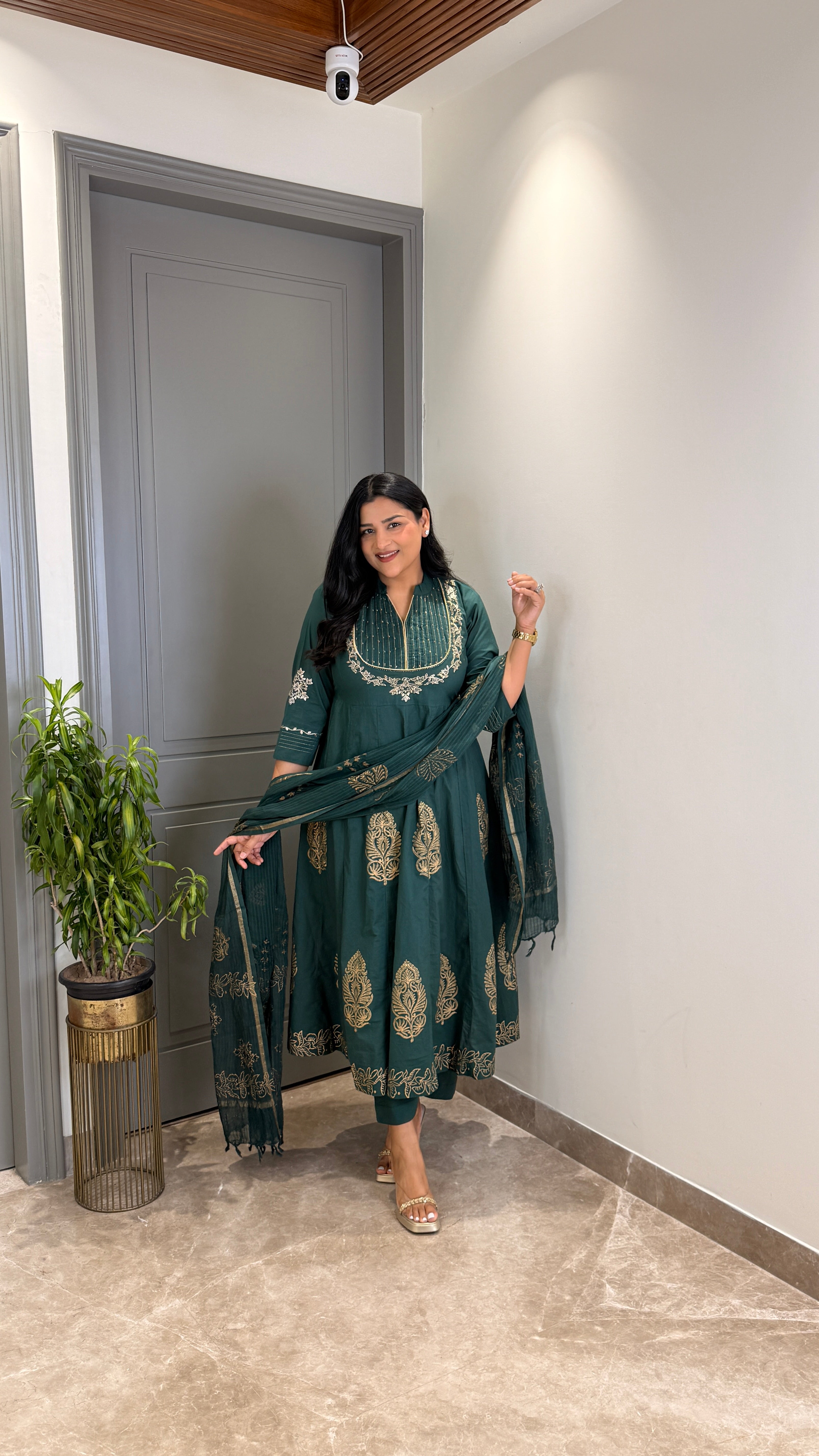 Raama Green Pittan Anarkali shrisa.in