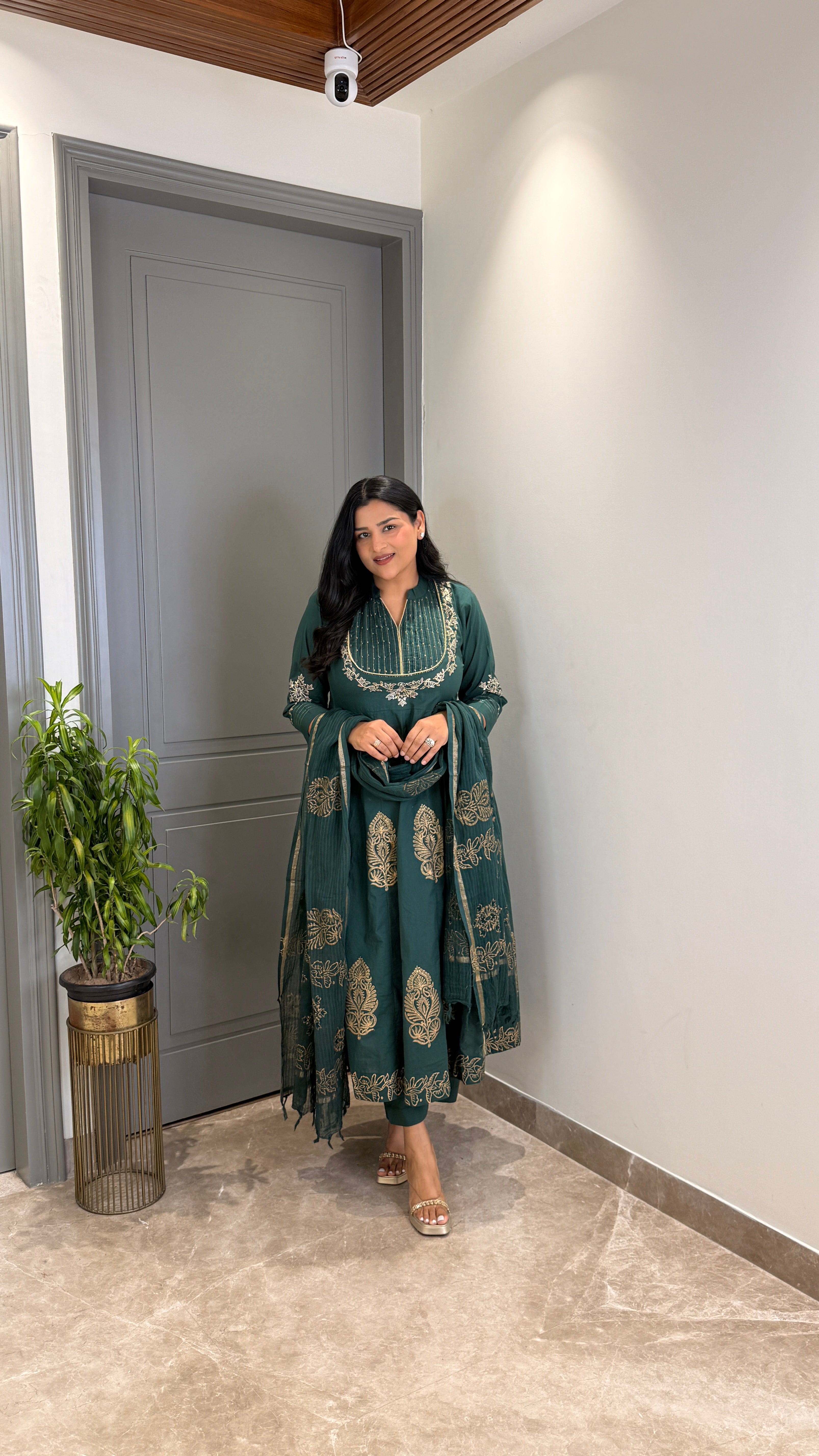 Raama Green Pittan Anarkali shrisa.in