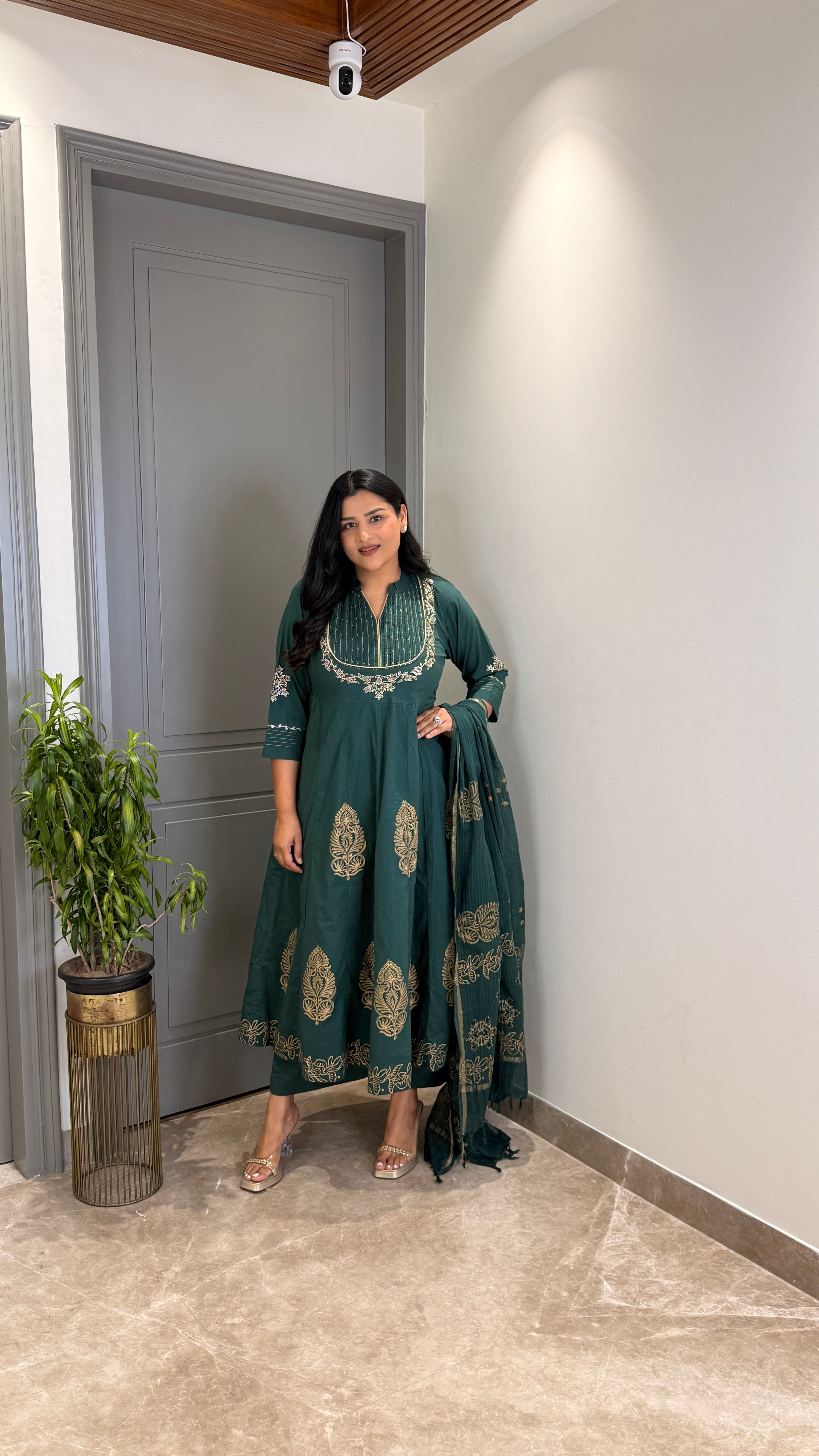 Raama Green Pittan Anarkali shrisa.in
