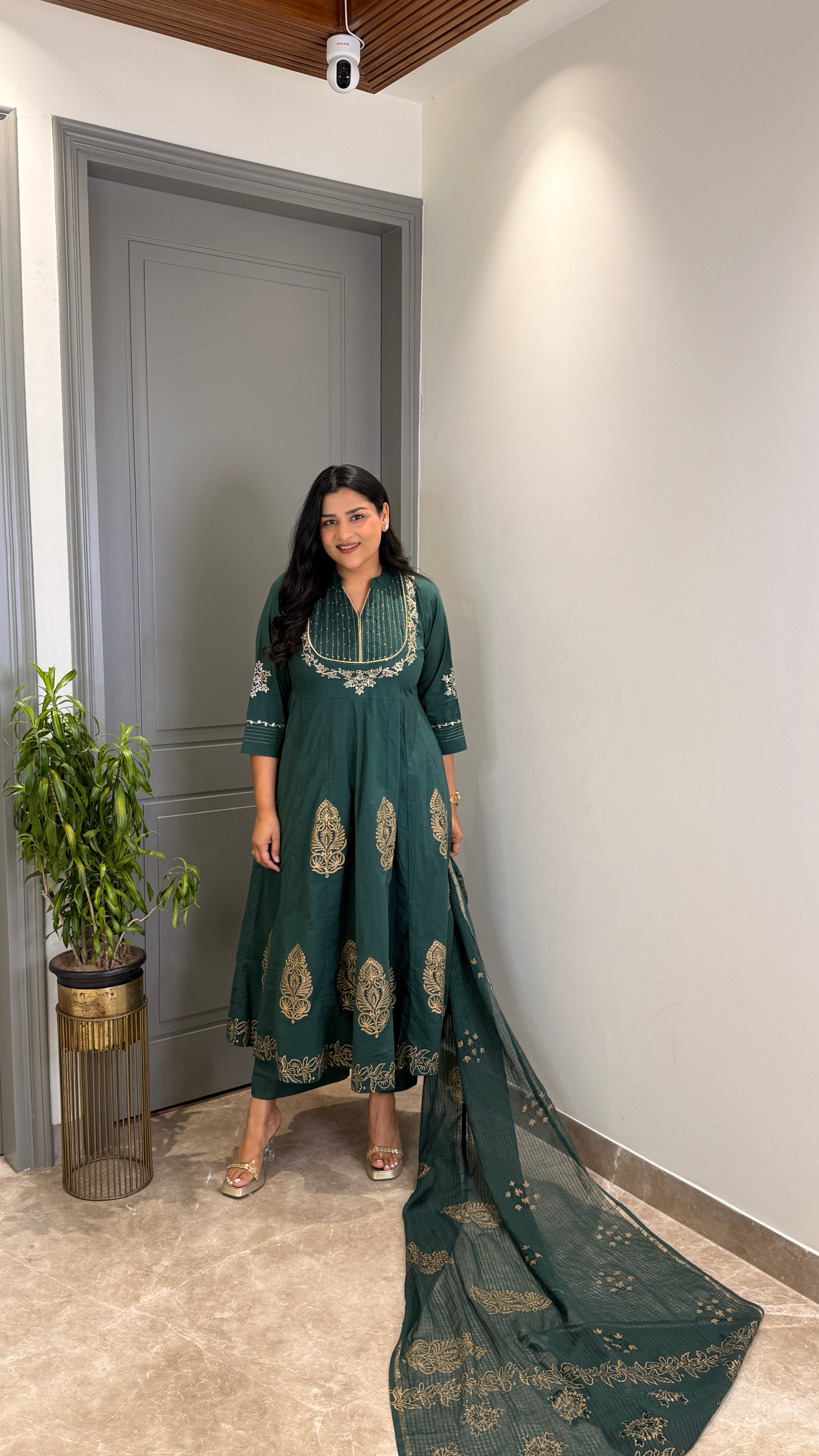 Raama Green Pittan Anarkali shrisa.in