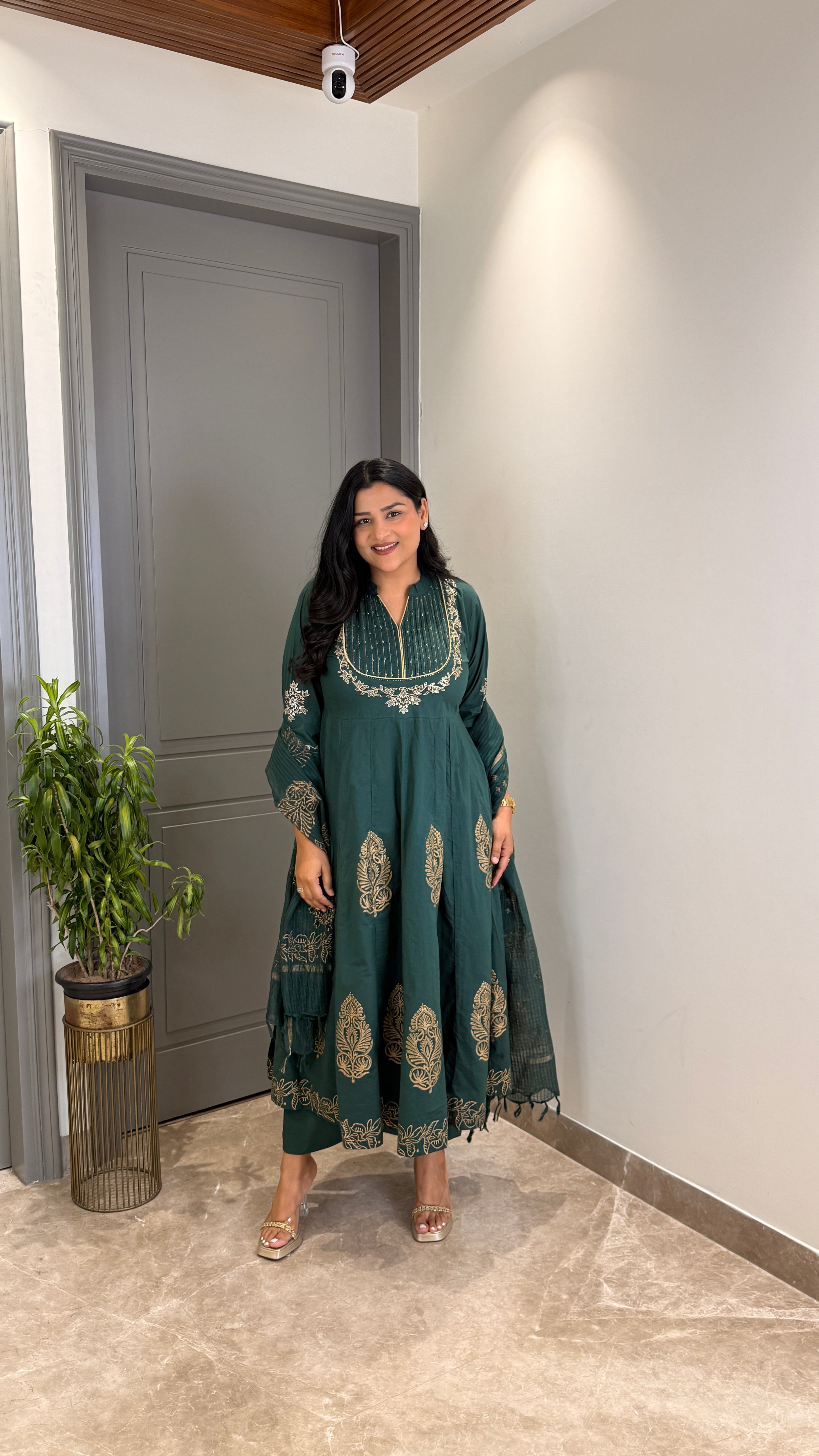 Raama Green Pittan Anarkali shrisa.in