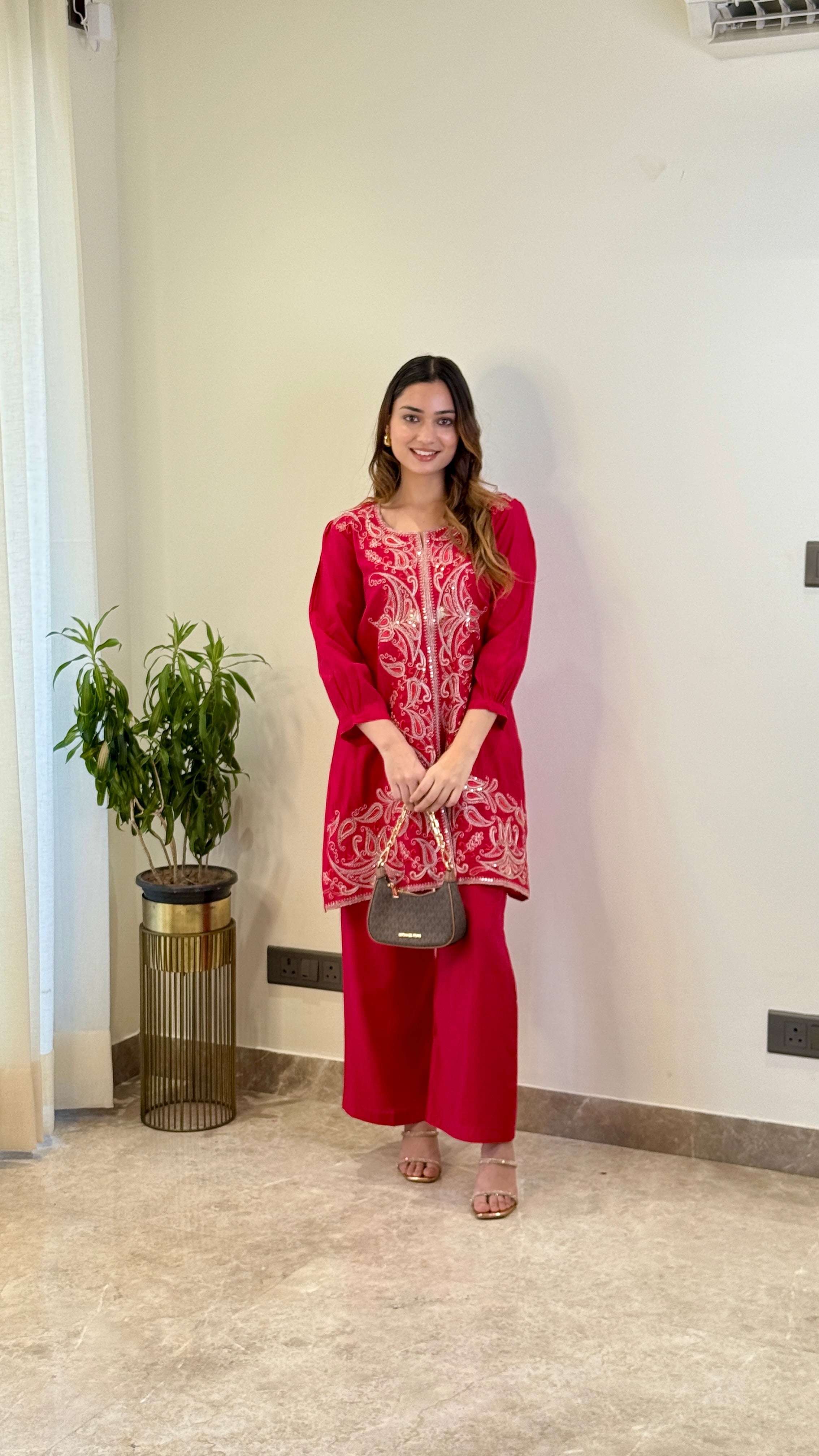 Pink Zardozi Cord Set