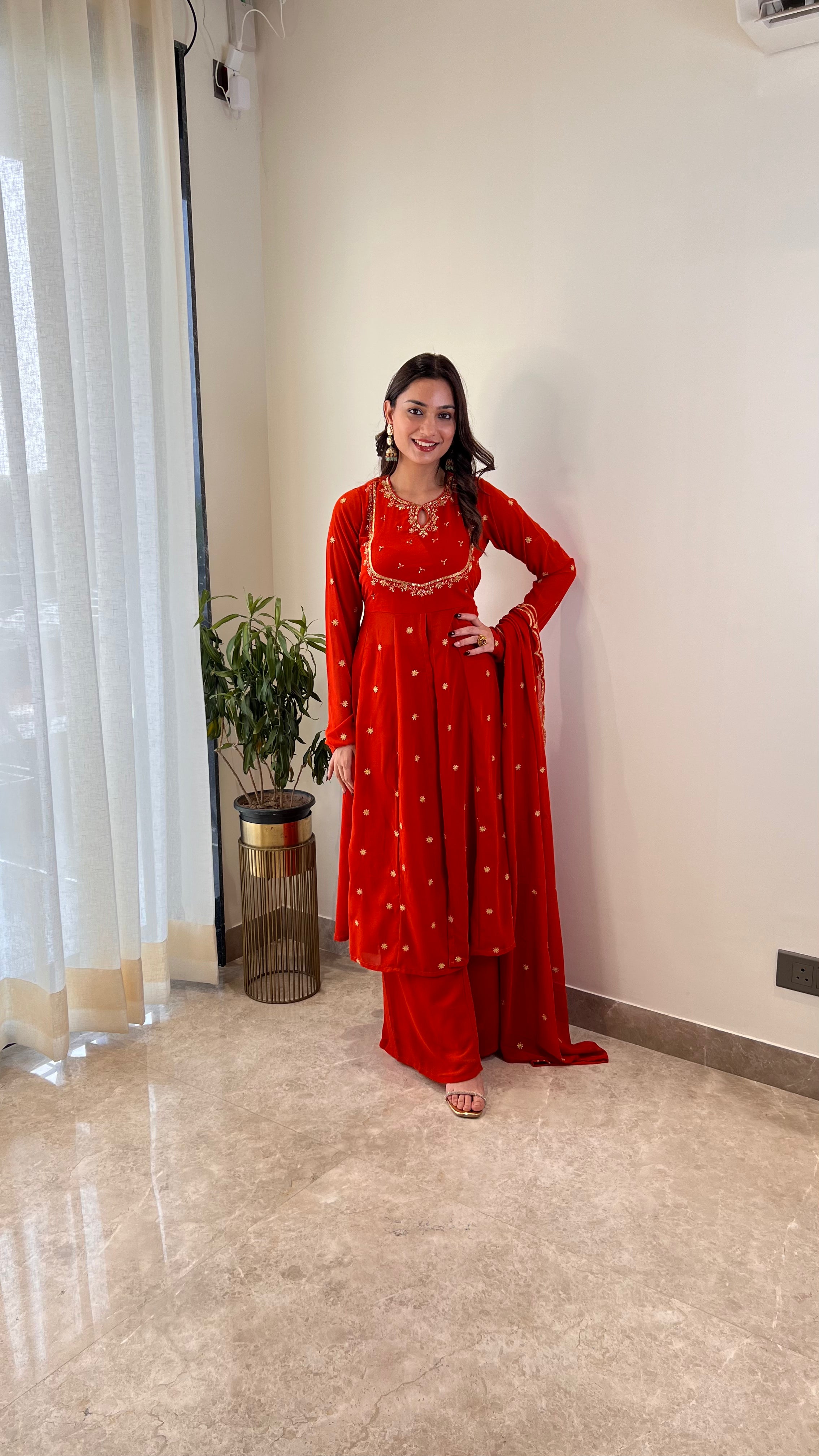 Rust Georgett Suit Set