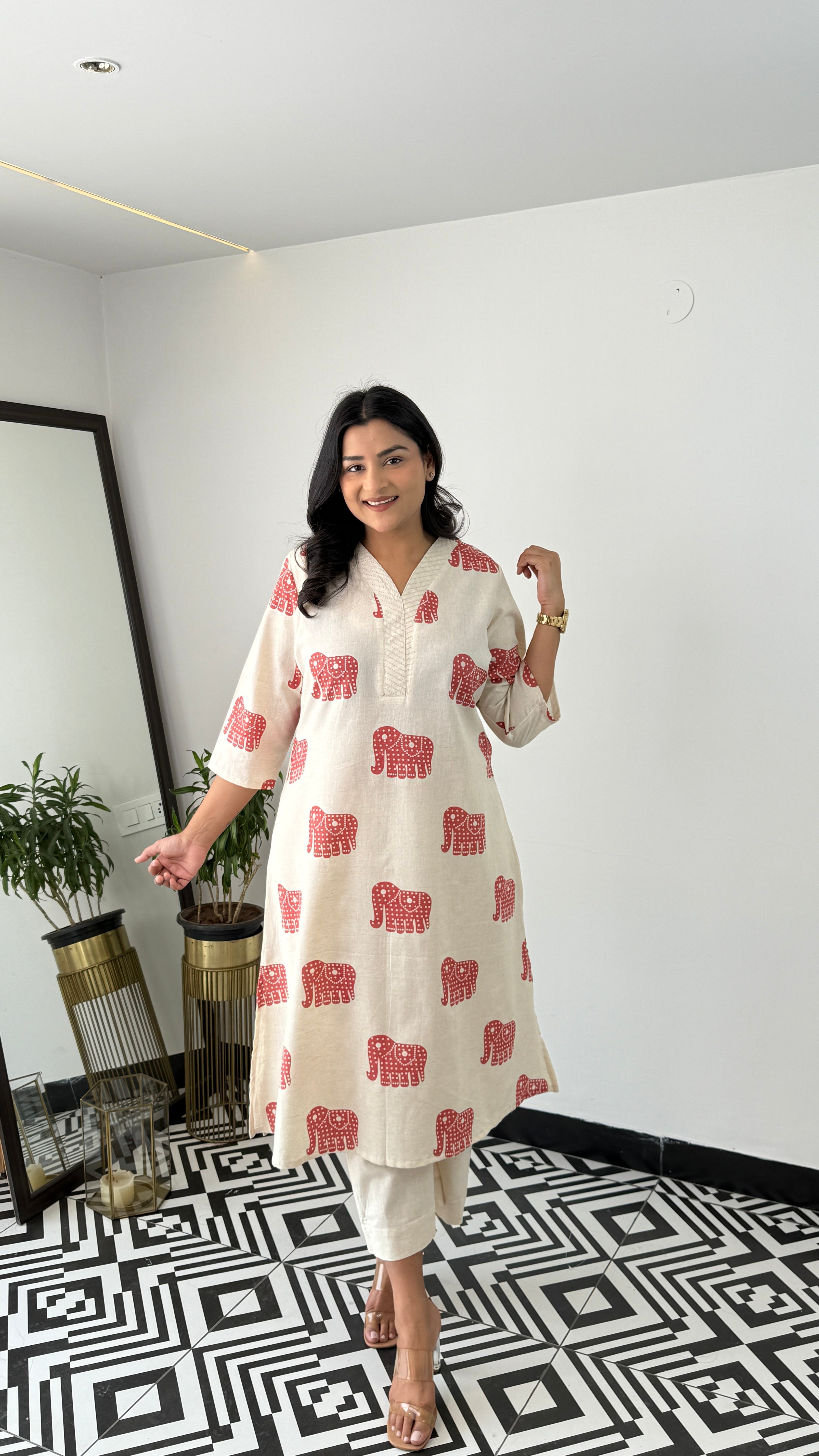 Jumbo Rust Kurta Pants