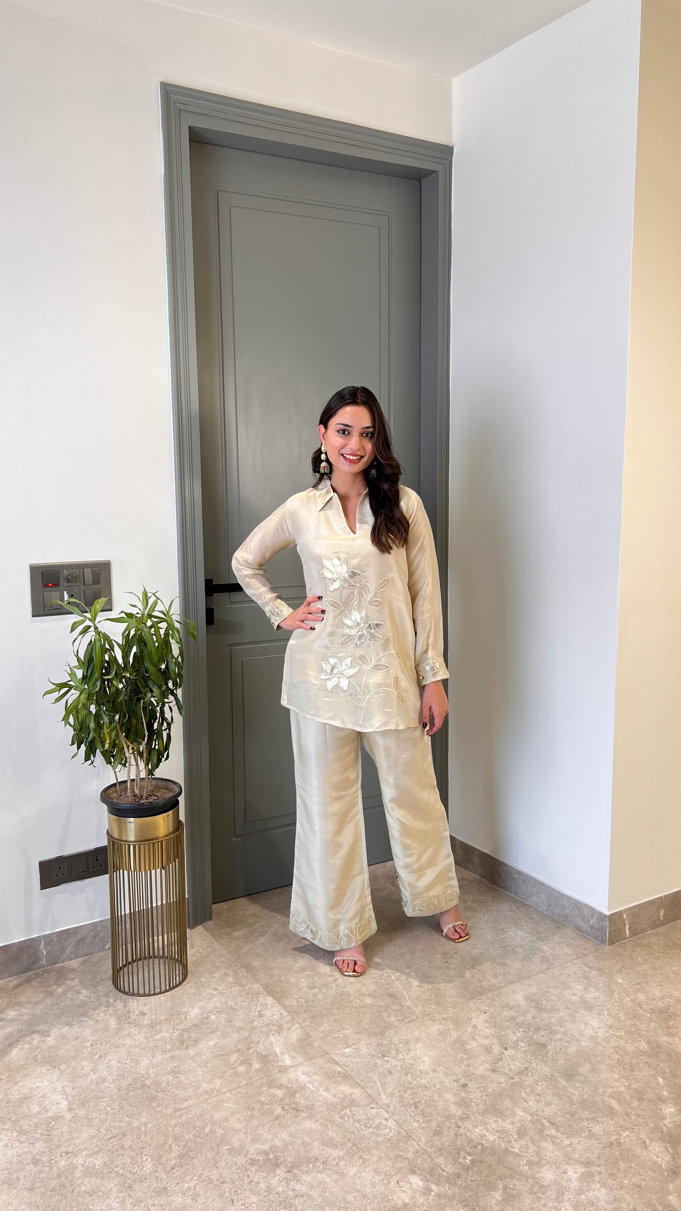 Ivory Tissue Leather Cord Set