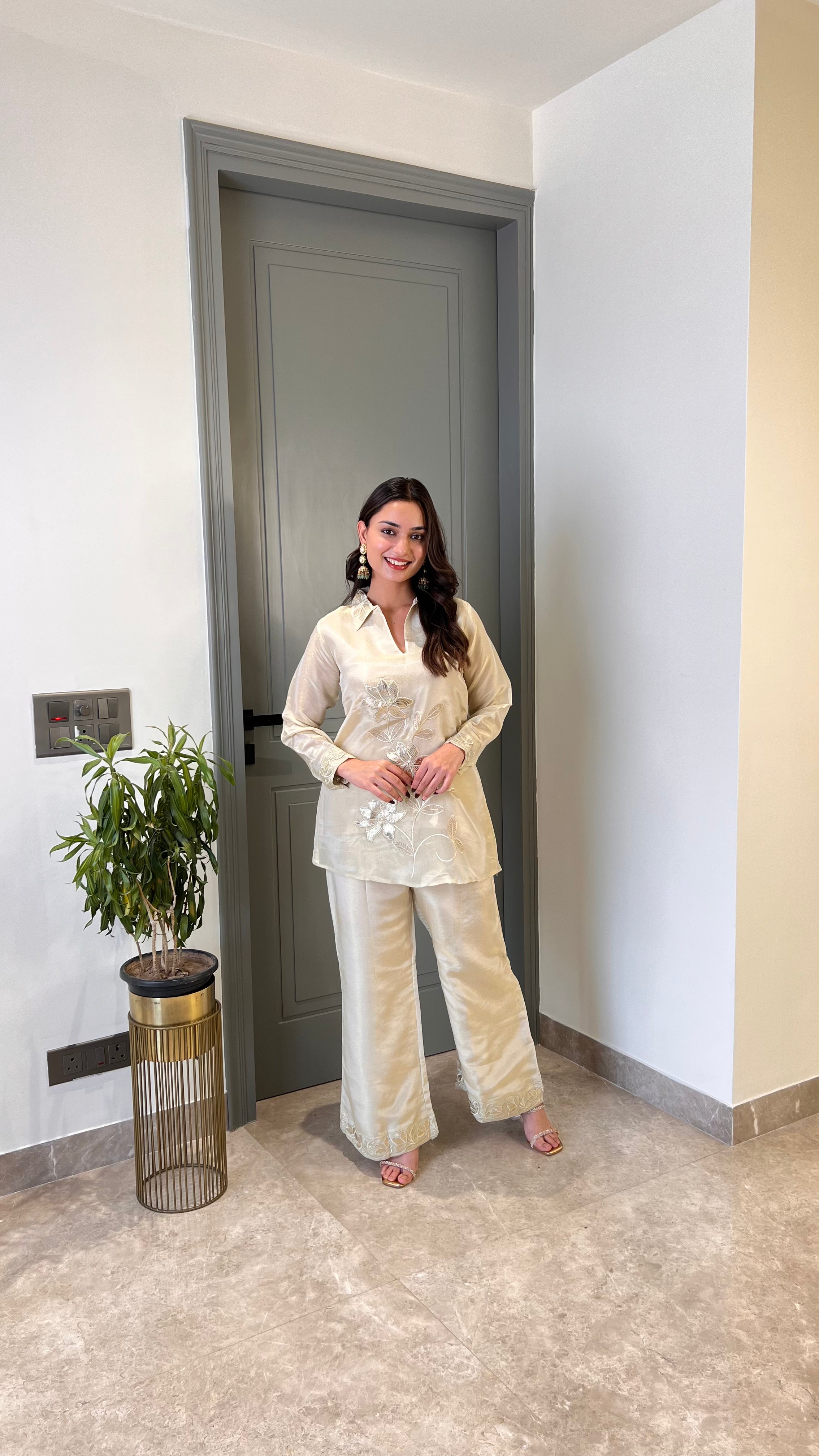 Ivory Tissue Leather Cord Set