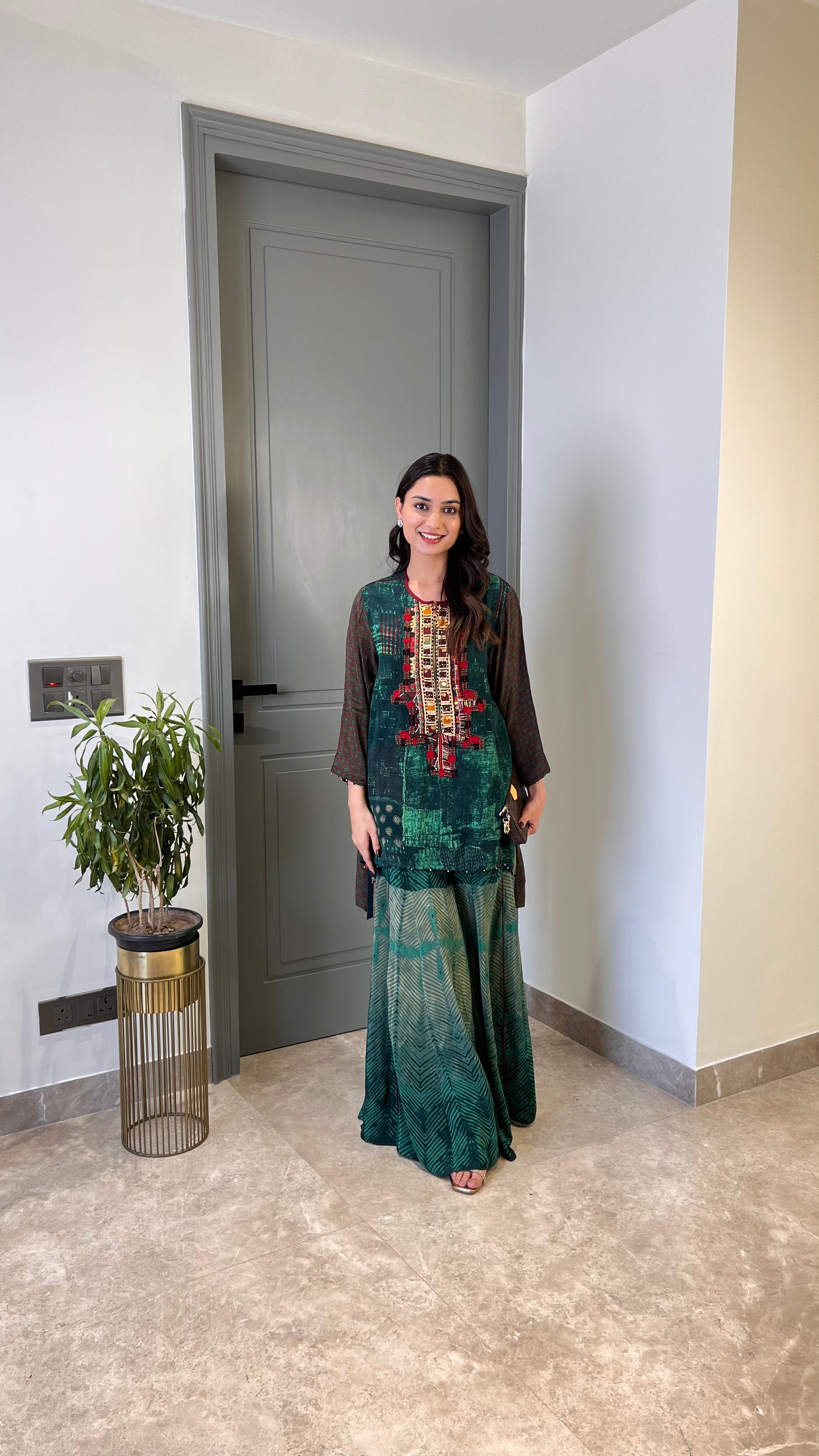 Green Premium Plazo Style