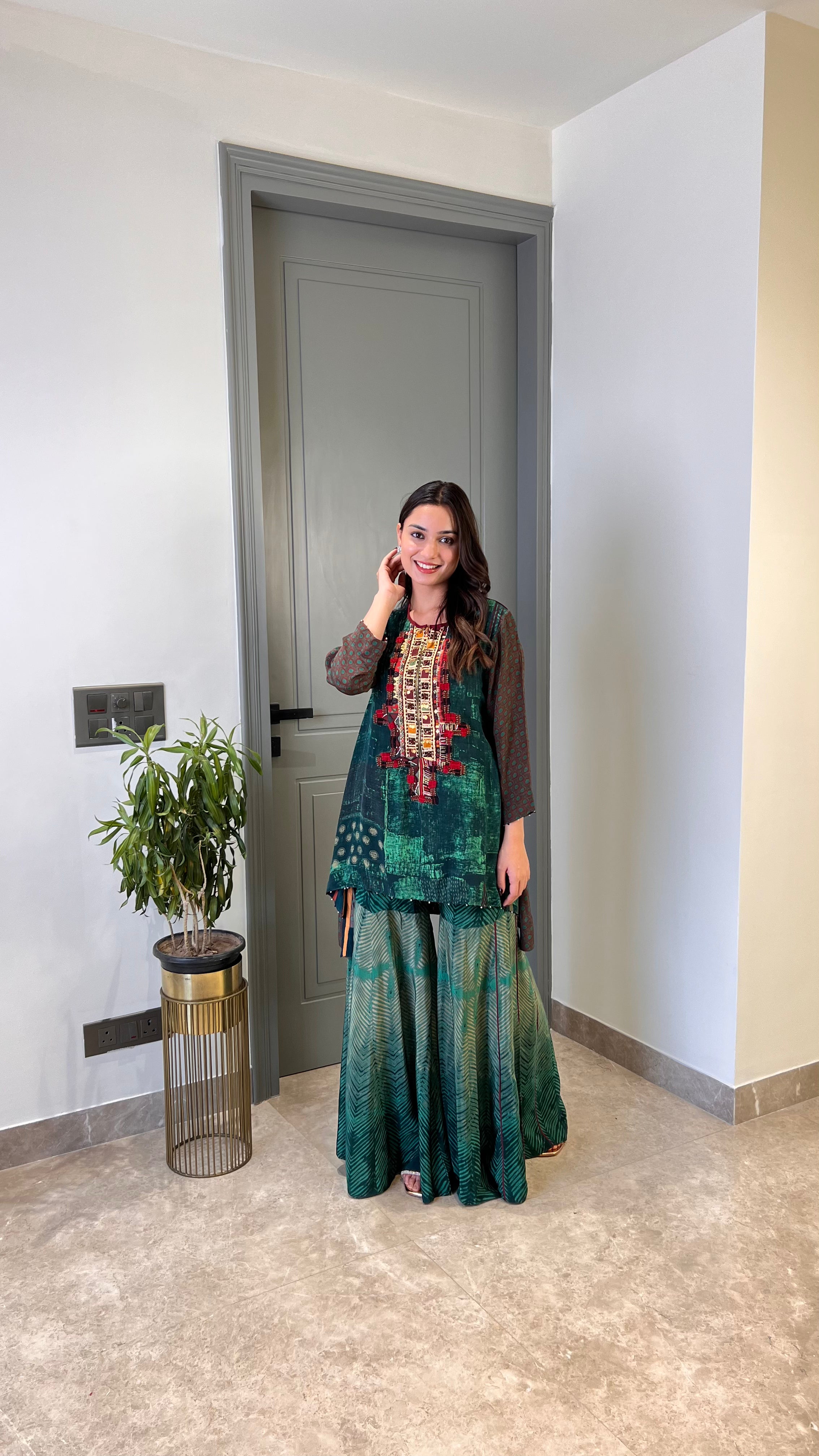 Green Premium Plazo Style