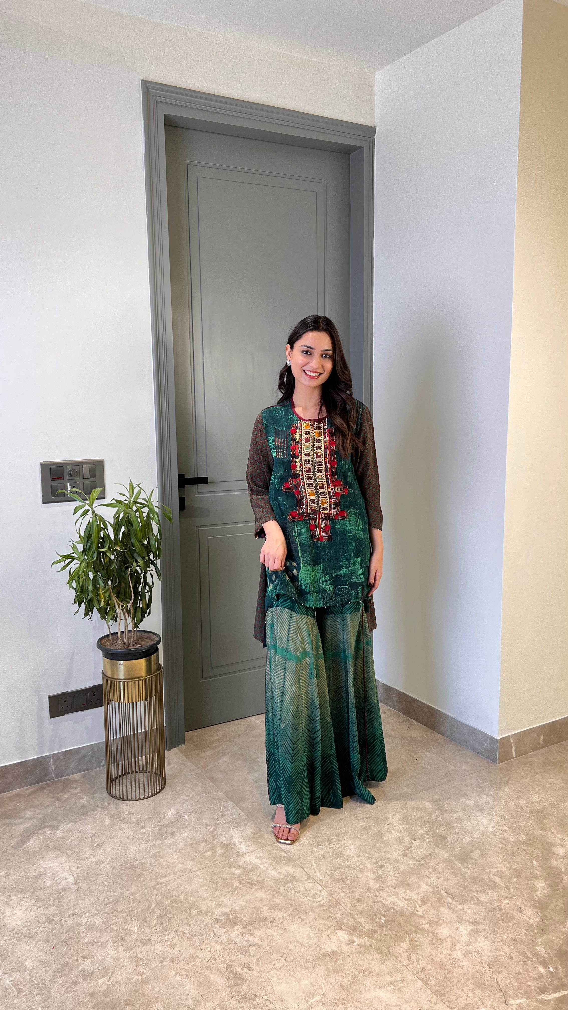 Green Premium Plazo Style