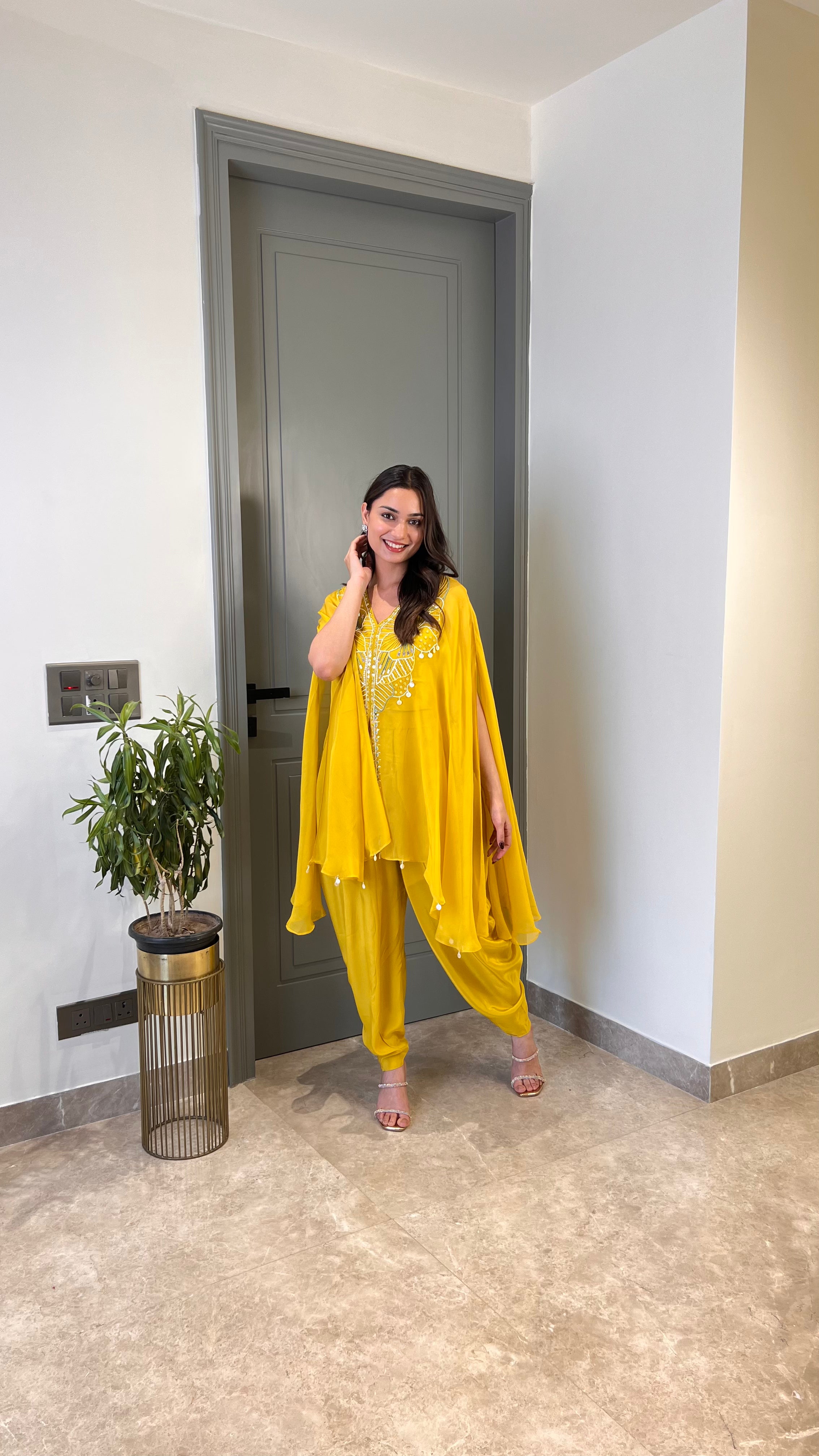 Yellow Pearl Tulip Indo Western