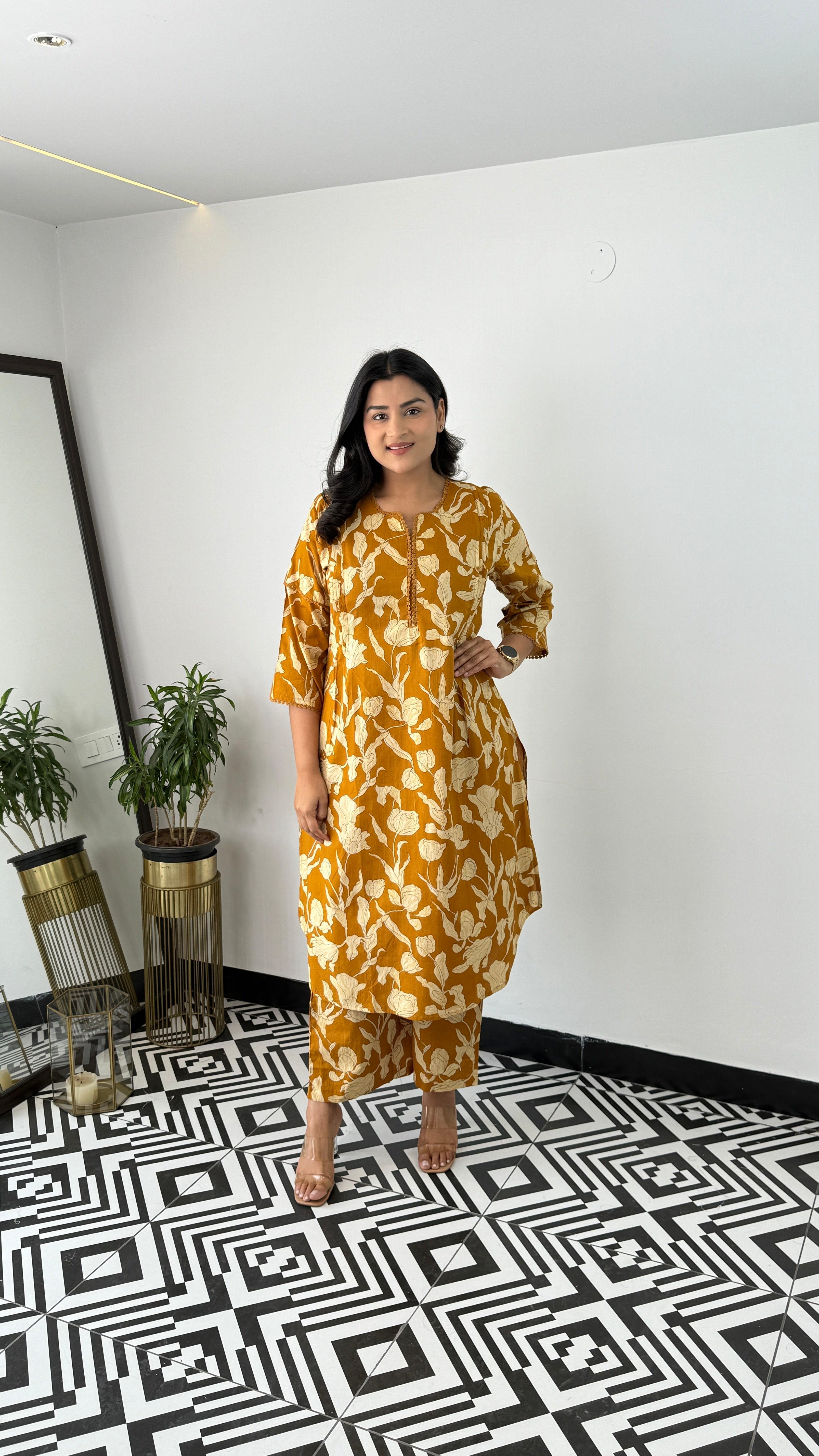 Bloom Yellow Kurta Pants