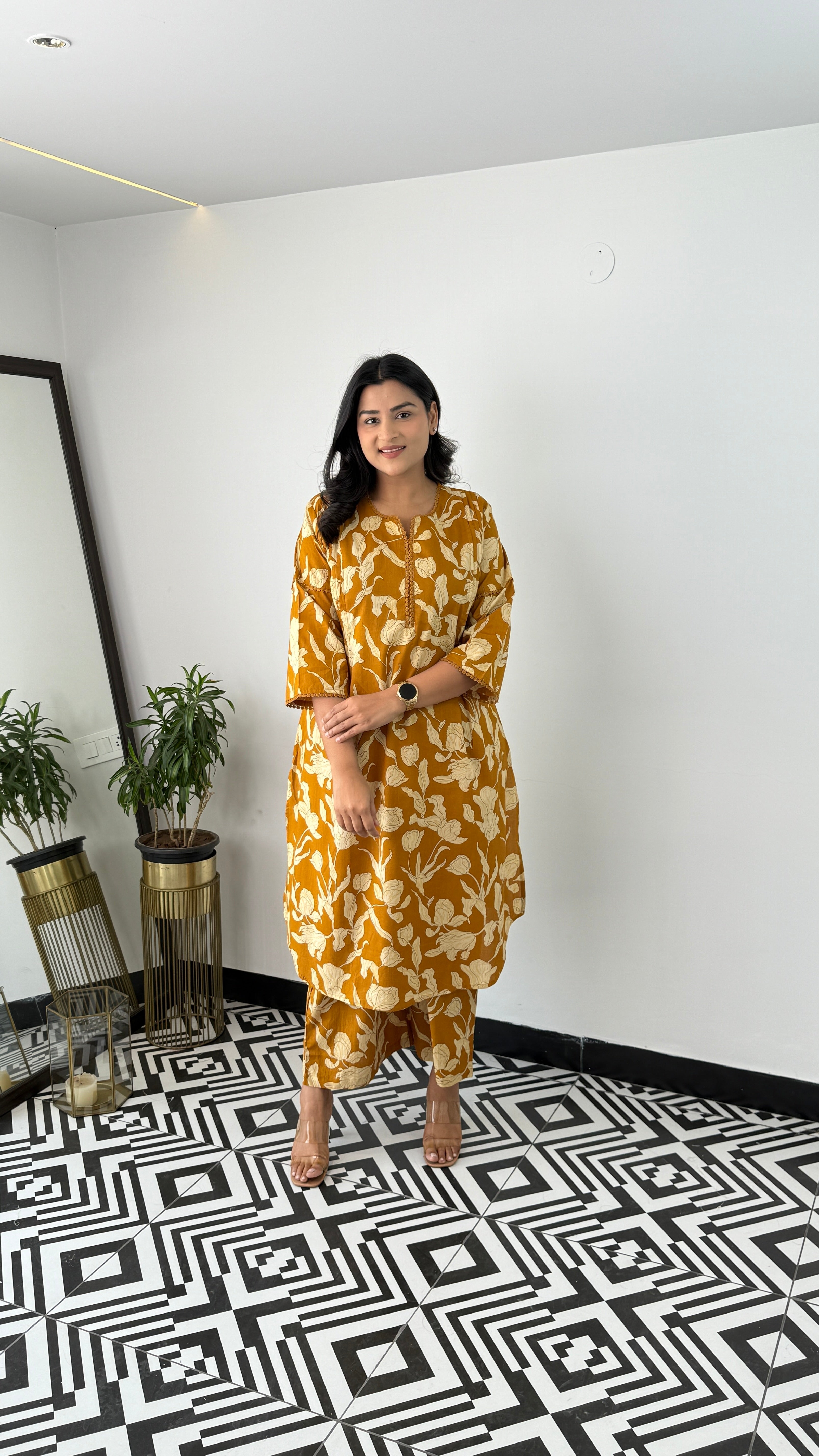 Bloom Yellow Kurta Pants