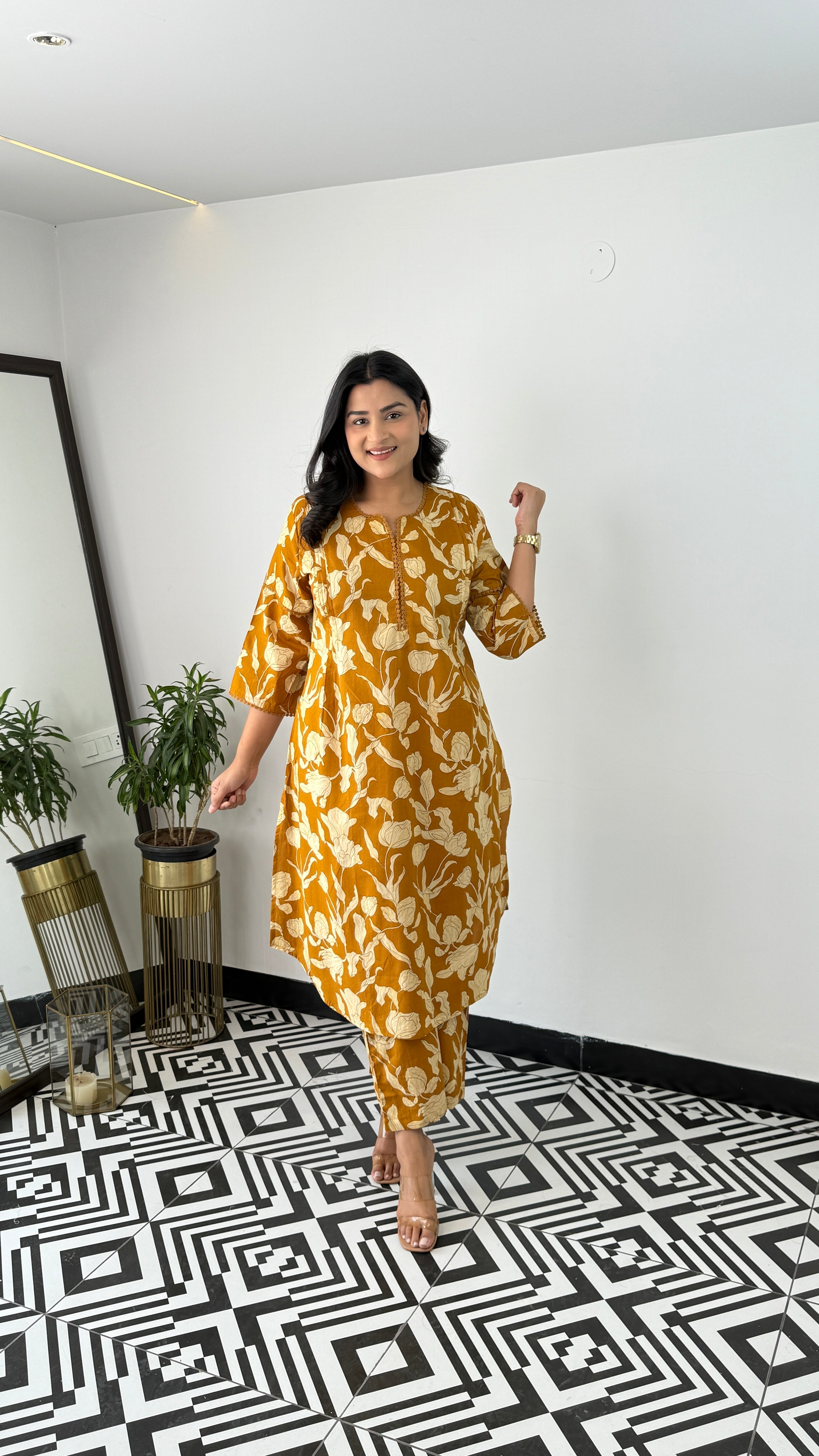 Bloom Yellow Kurta Pants