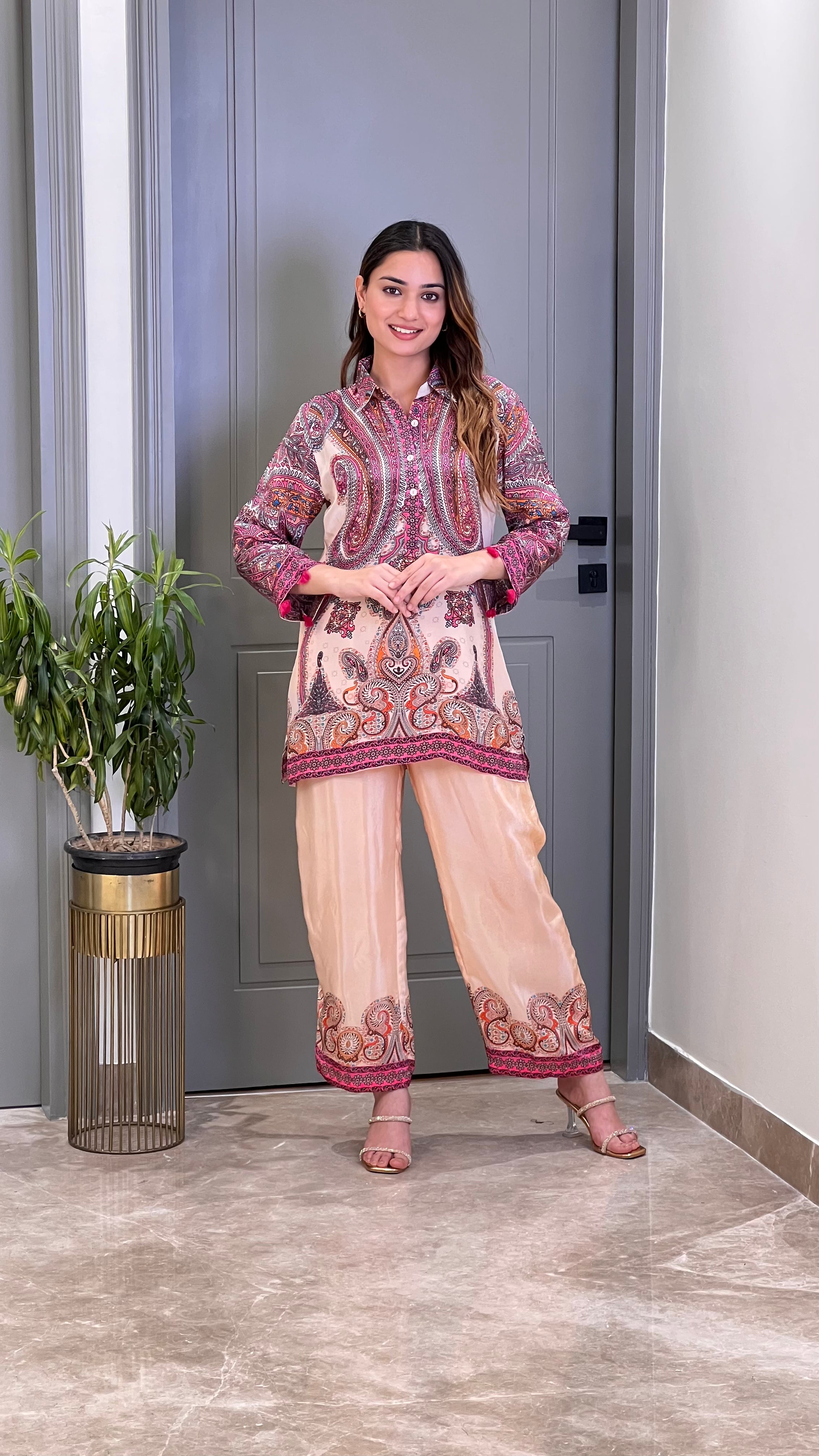 Paisley Pure Crepe Cord Set