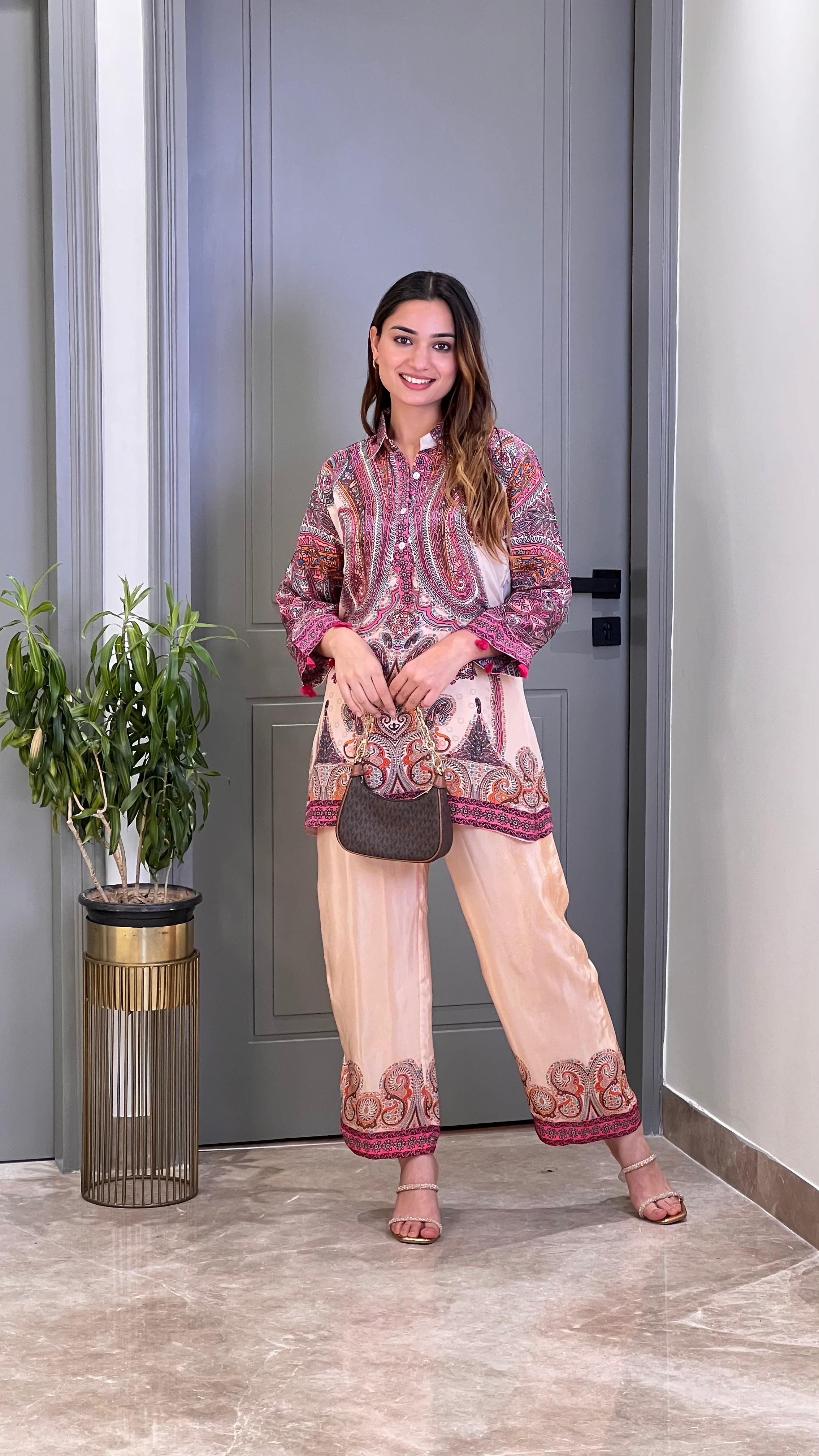 Paisley Pure Crepe Cord Set