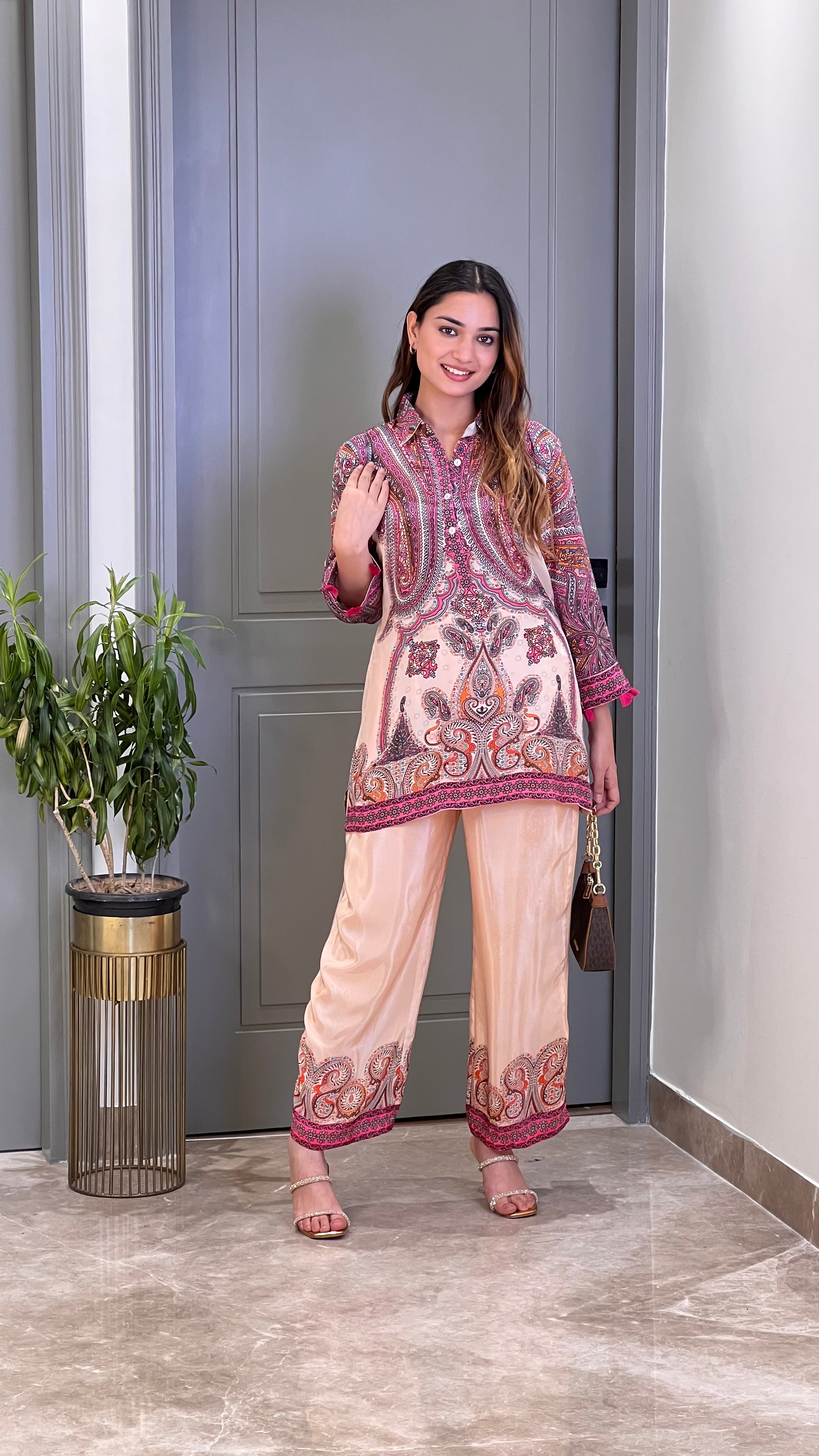 Paisley Pure Crepe Cord Set