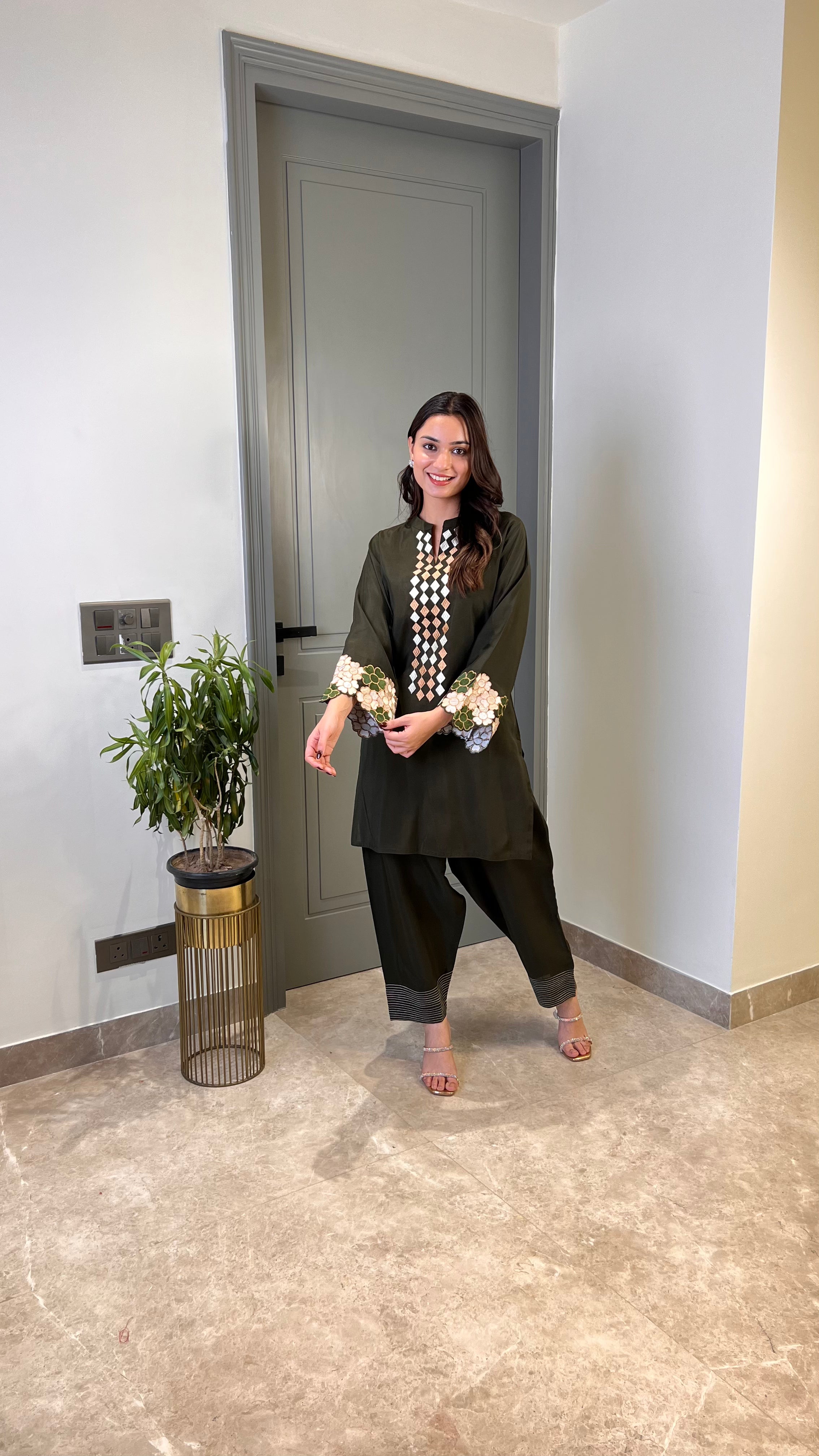 Diamond Green Cord Set