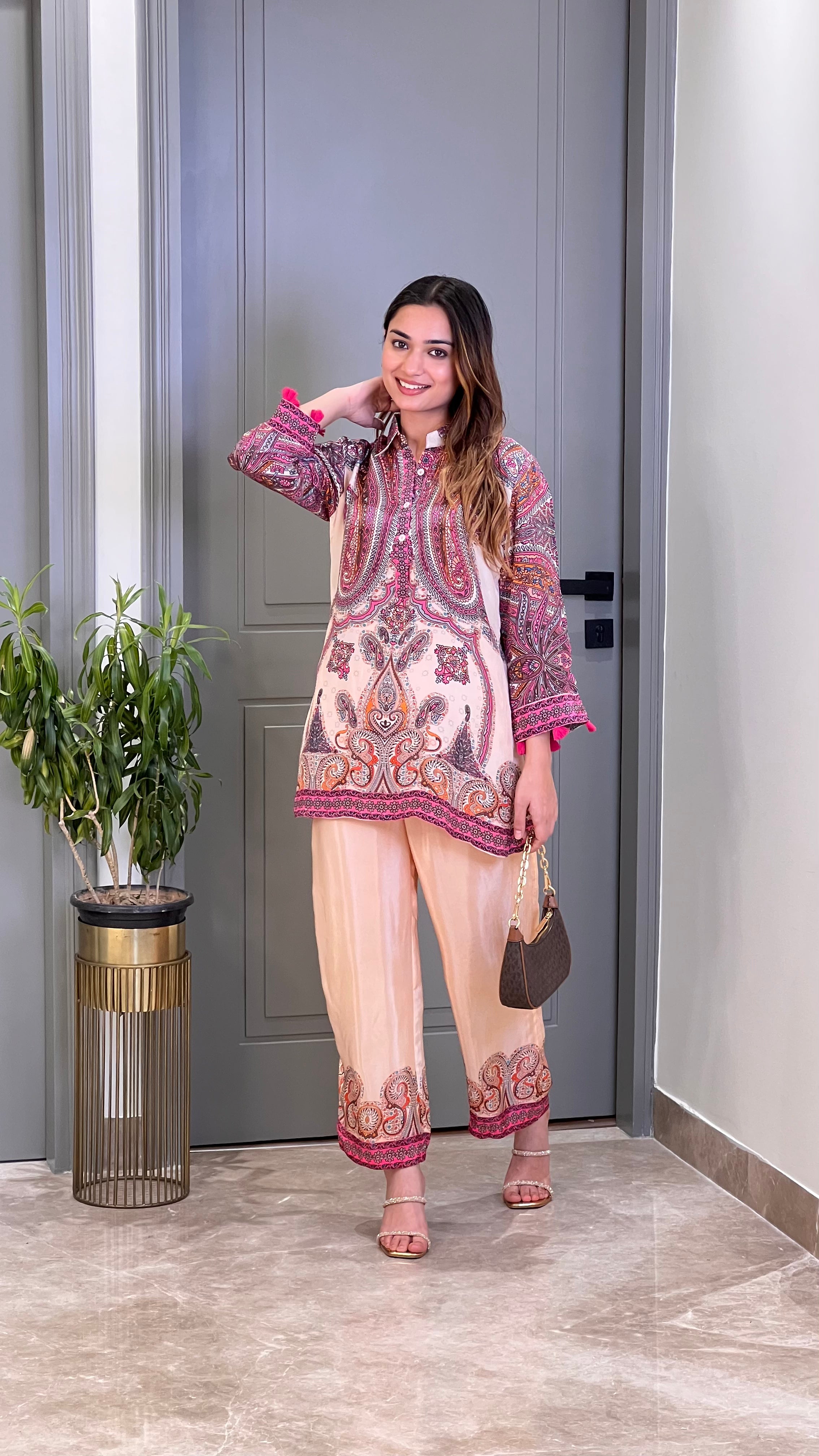 Paisley Pure Crepe Cord Set