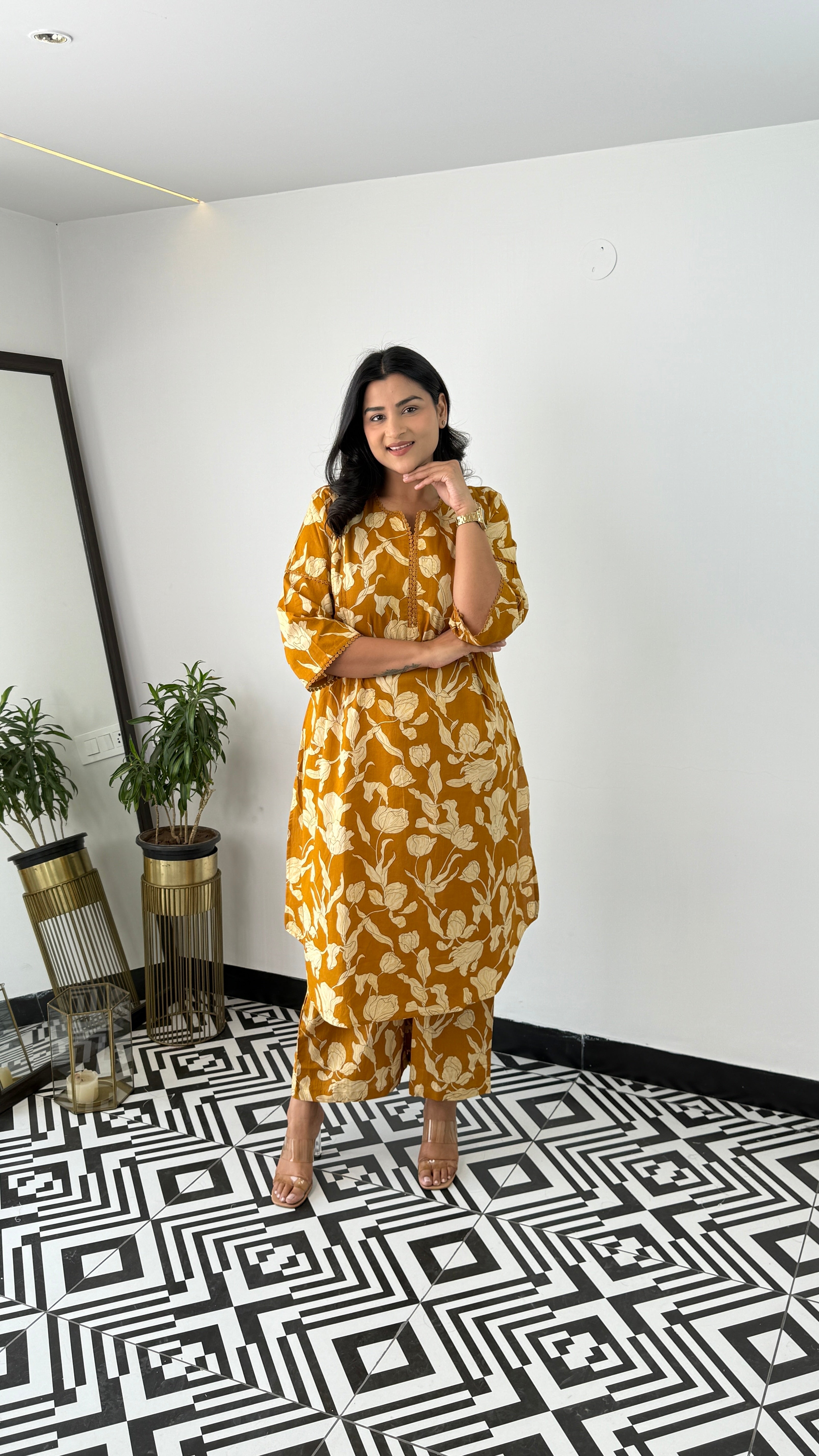 Bloom Yellow Kurta Pants