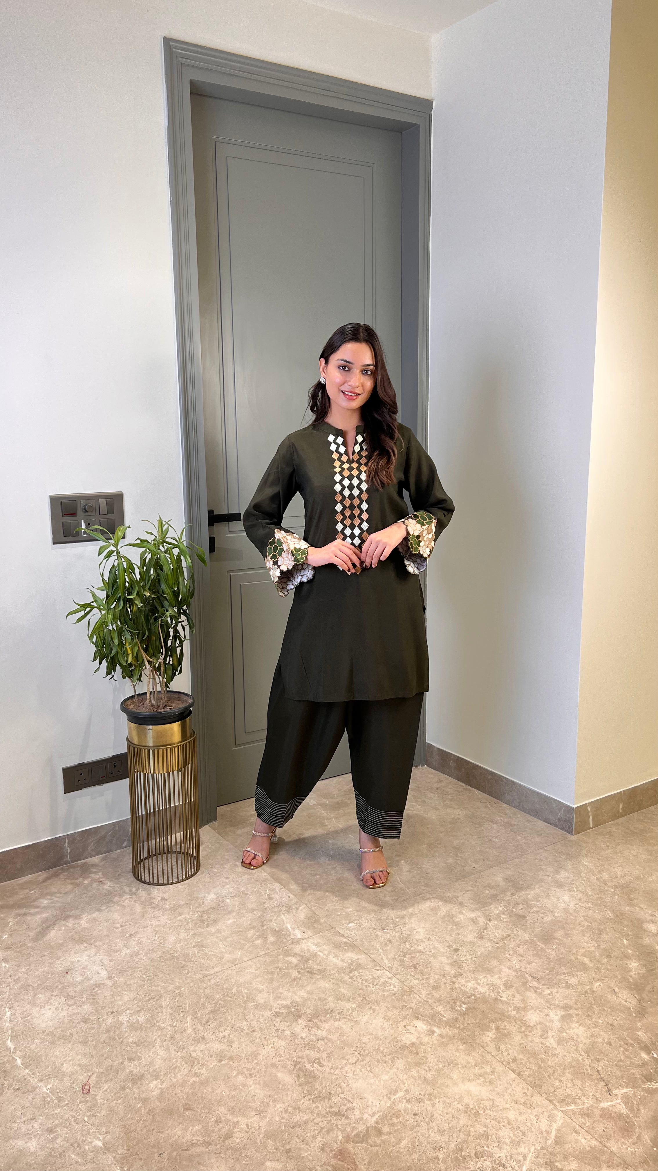 Diamond Green Cord Set