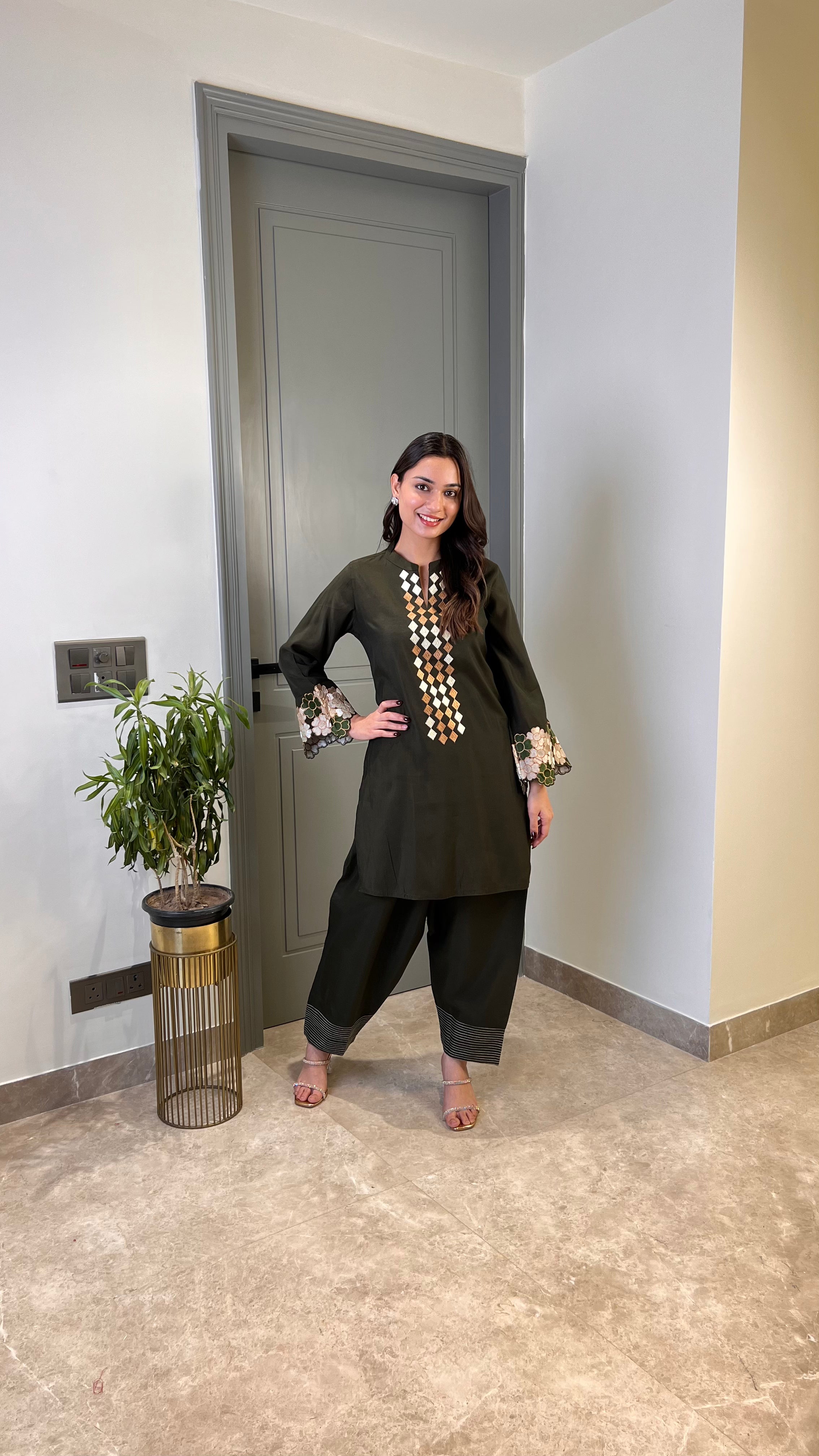 Diamond Green Cord Set