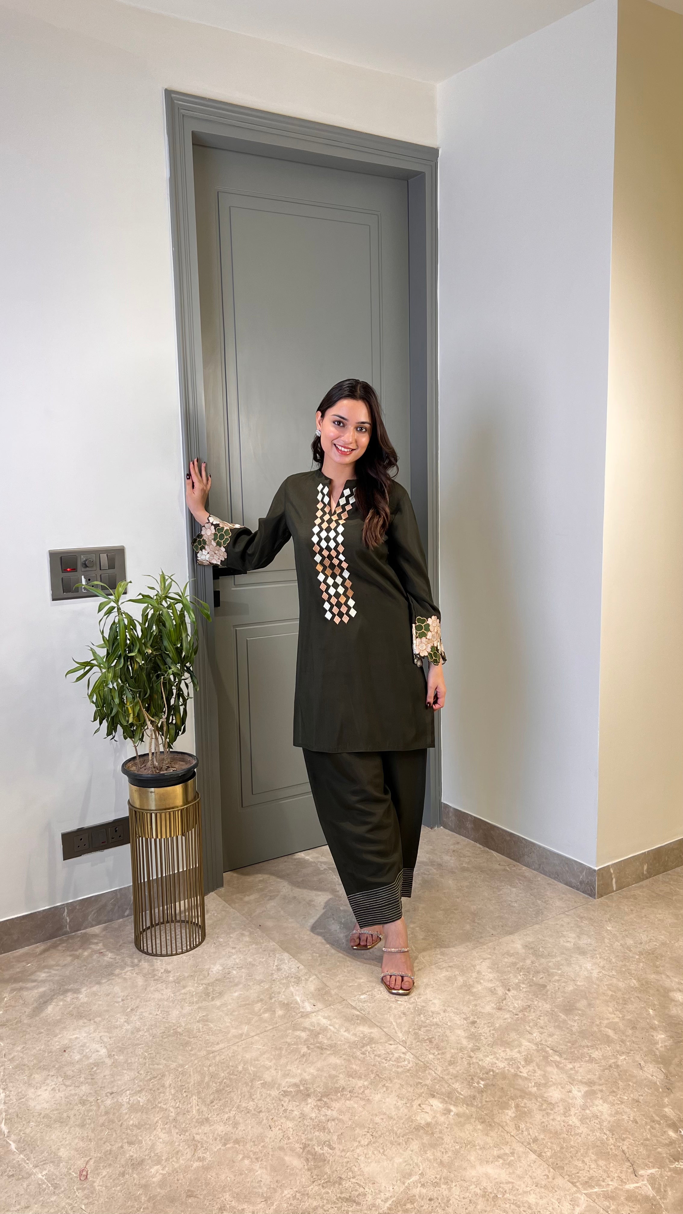 Diamond Green Cord Set