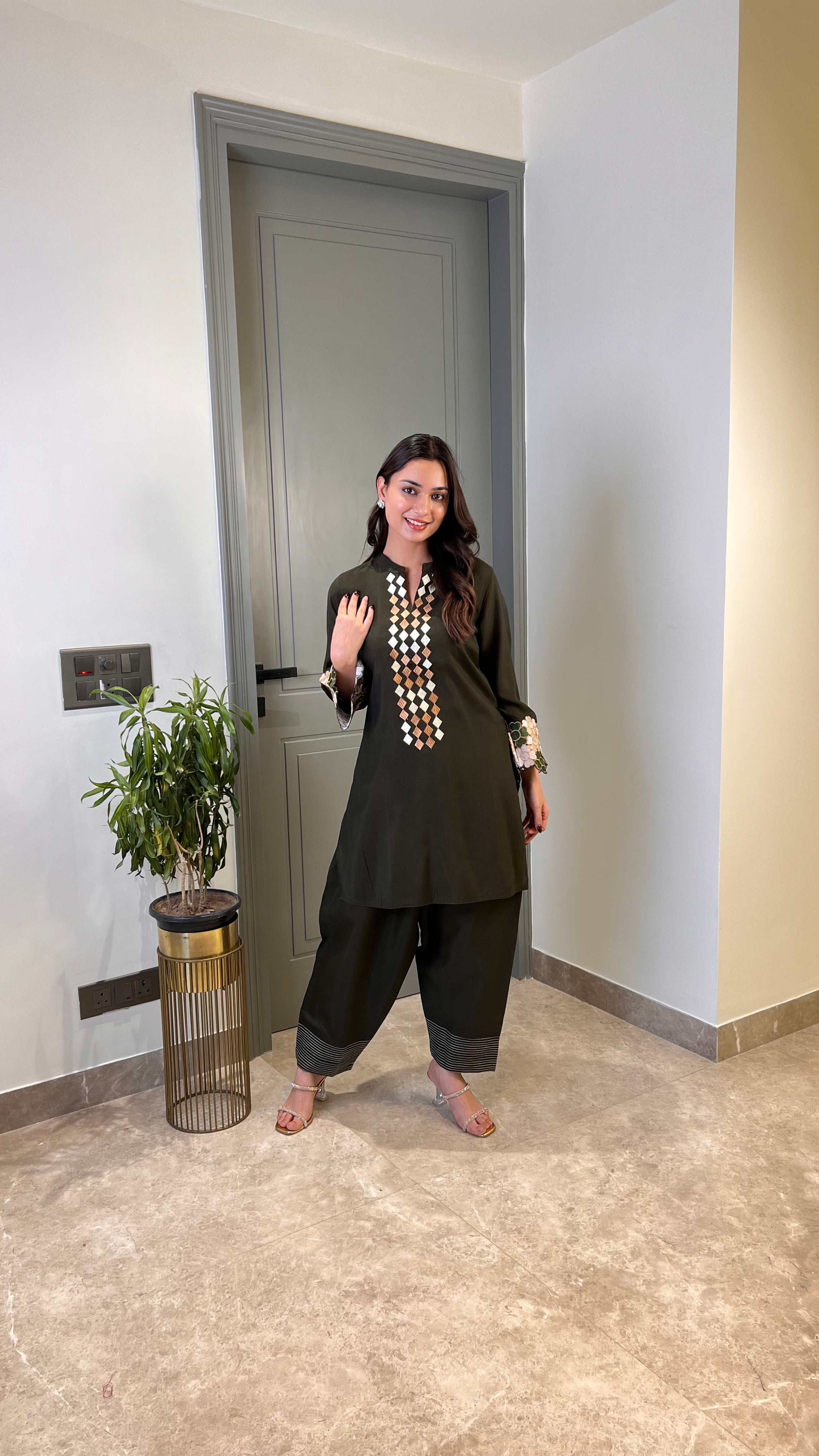 Diamond Green Cord Set