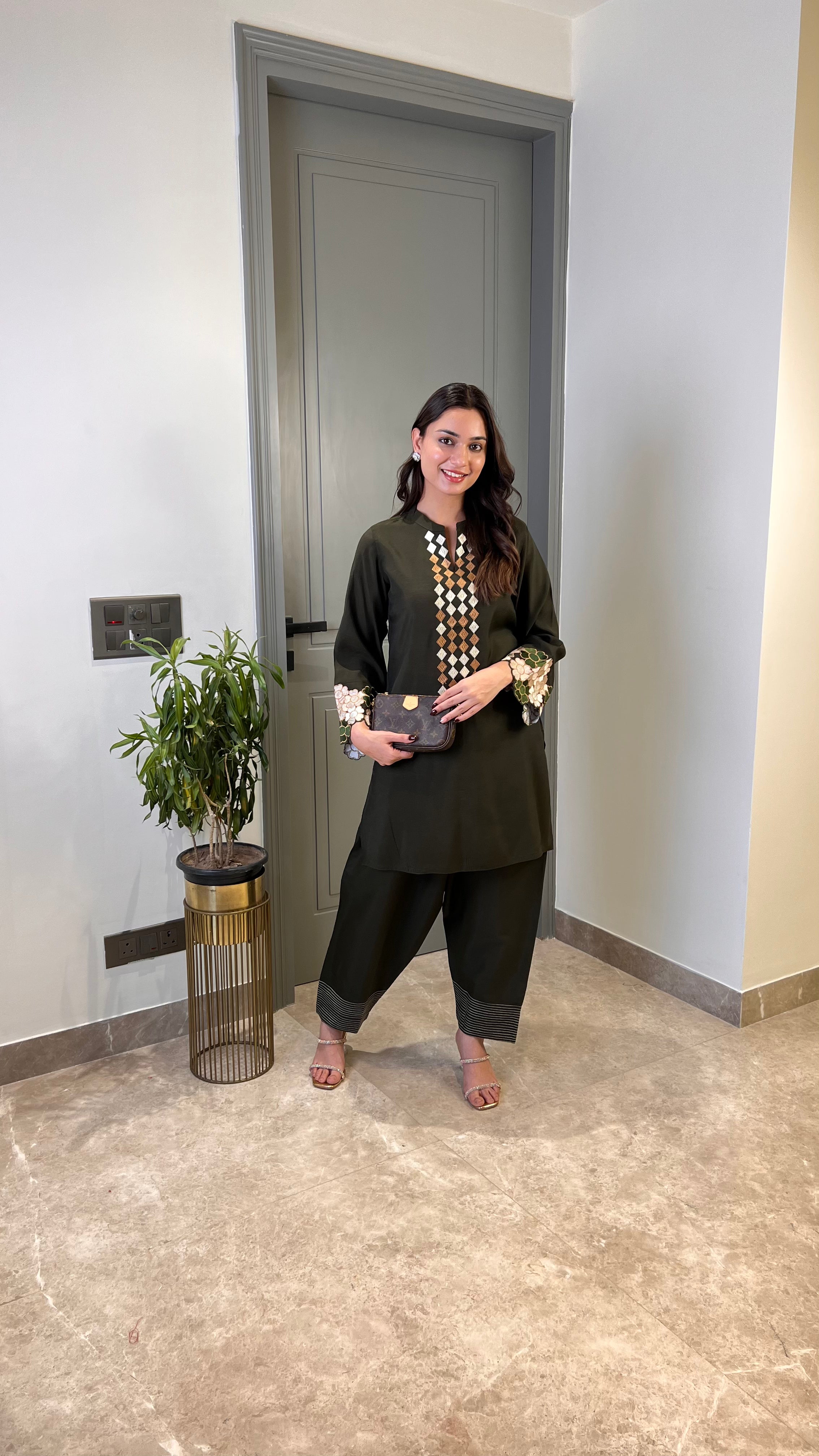 Diamond Green Cord Set