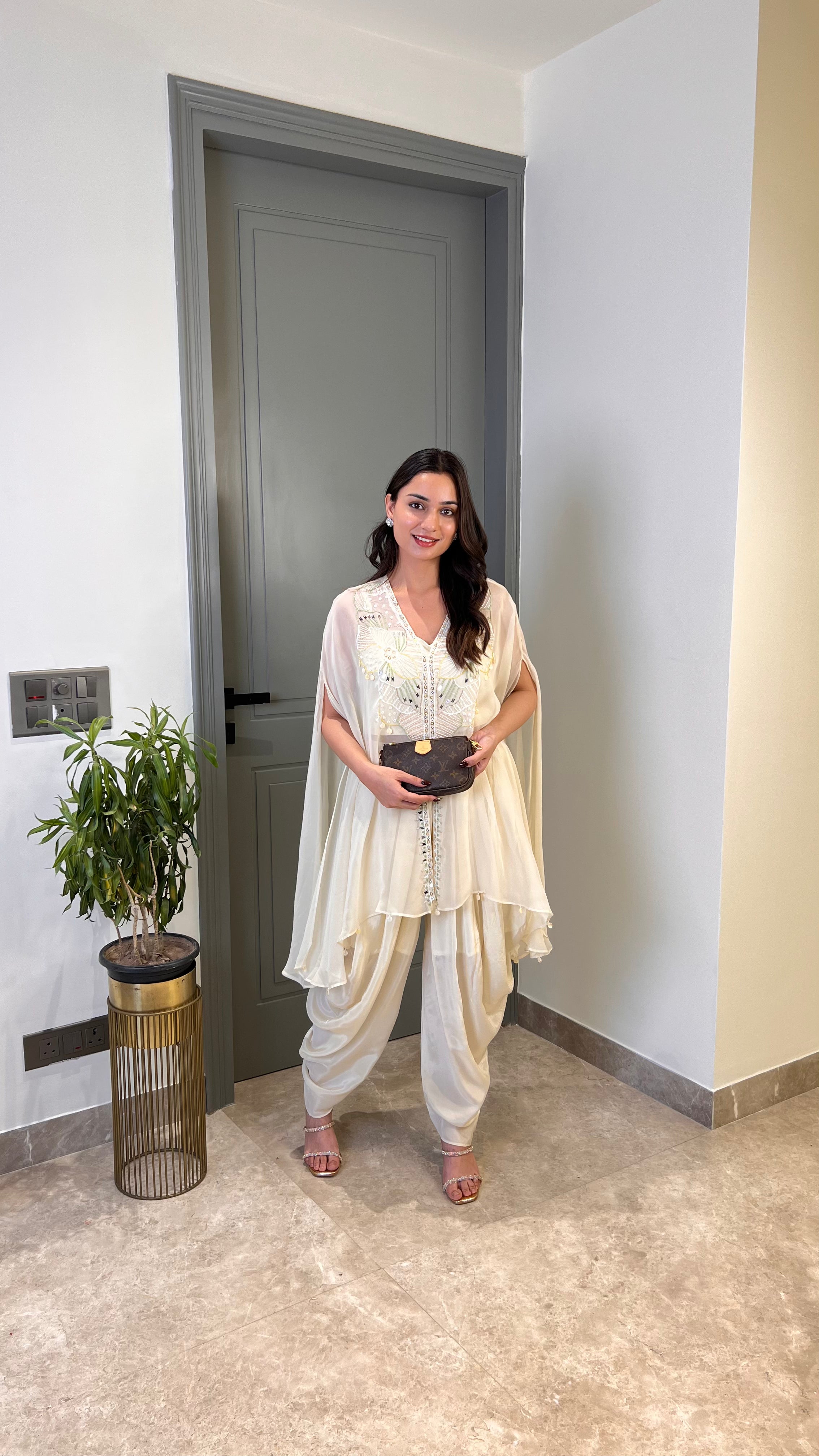 Ivory Pearl Tulip Indo Western